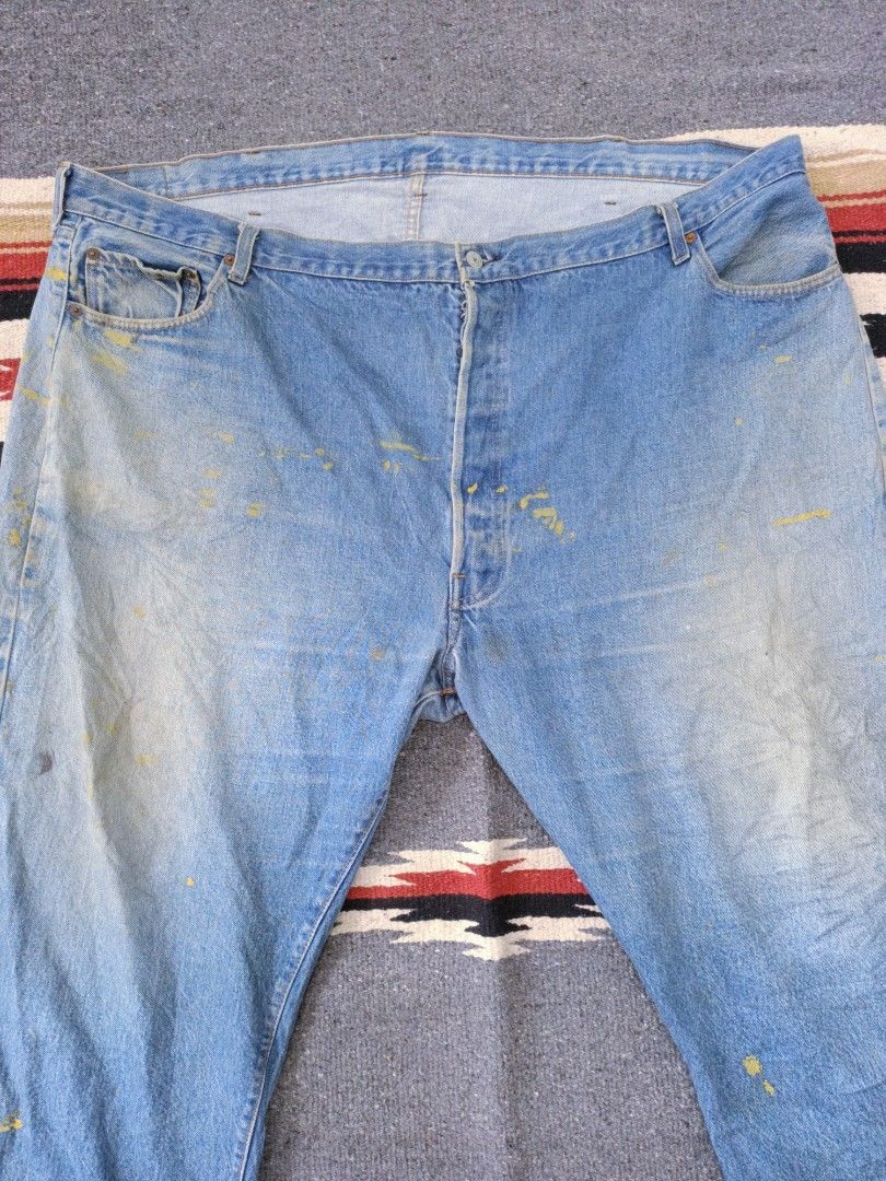 Levi's Vintage Levi’s 501 Rindem Selvedge Single R - Big Fit W50 Size US 44 / EU 60 - 2 Thumbnail