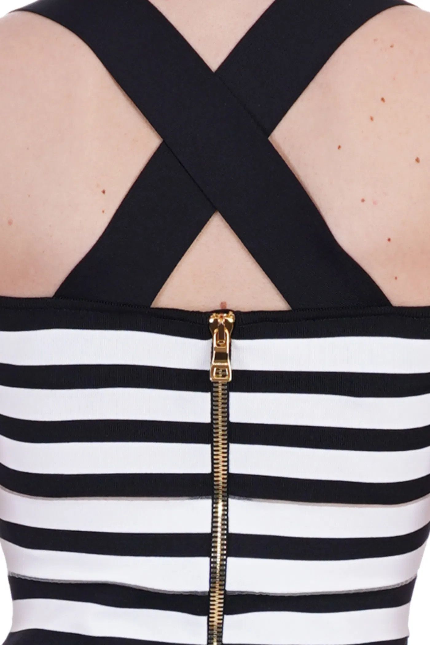 Balmain o1y0525 Mini Dress in Black/White Size M / US 6-8 / IT 42-44 - 4 Thumbnail