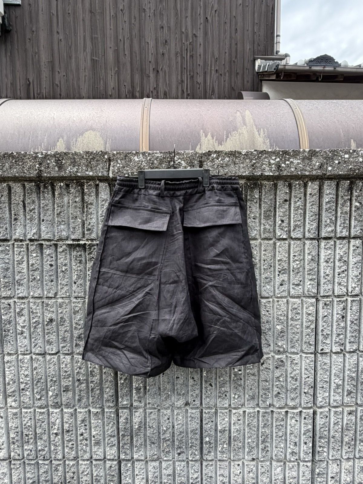 Japanese Brand MYMINESIGN "CUBIK" 3D Geometric Linen Cropped Pants / Shorts Size US 32 / EU 48 - 5 Thumbnail