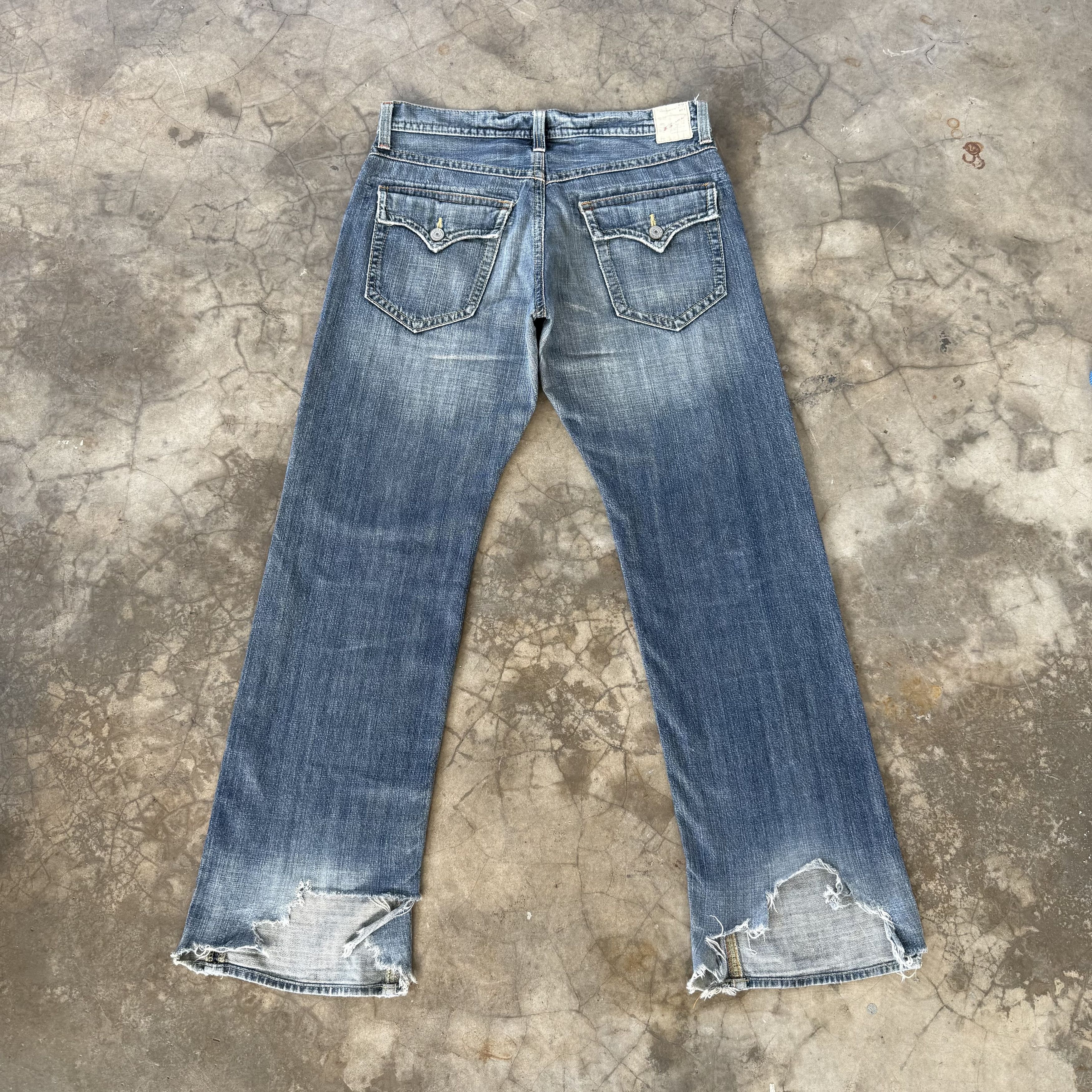 Japanese Brand W36x33 Vintage GL Faded Denim Ripped Jean Pants Size US 36 / EU 52 - 1 Thumbnail