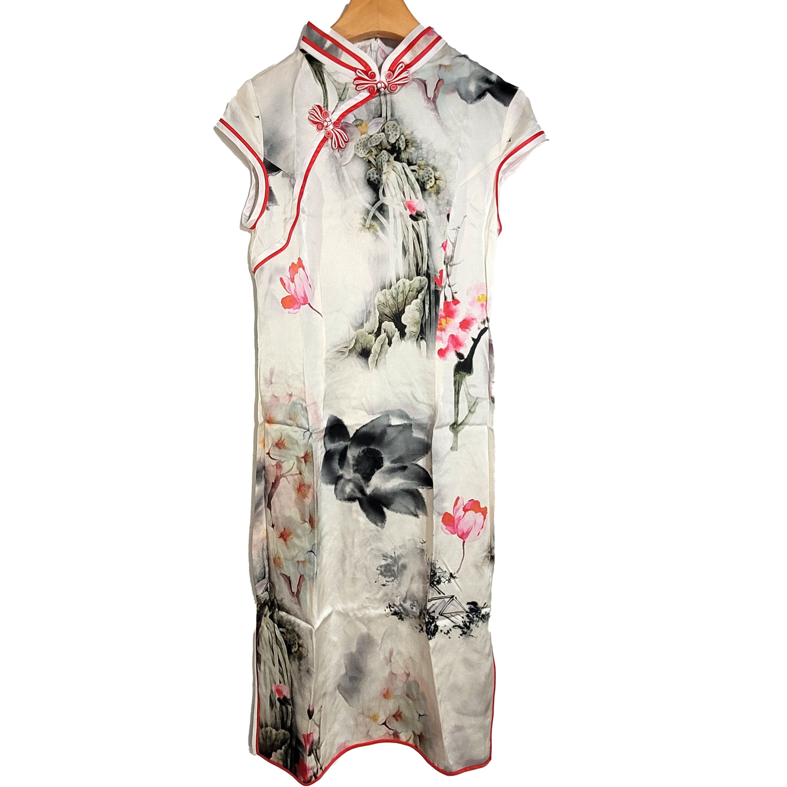 Other Women's Silk Short Sleeve Cheongsam/QiPao Dress SBK141 Size XS / US 0-2 / IT 36-38 - 1 Thumbnail