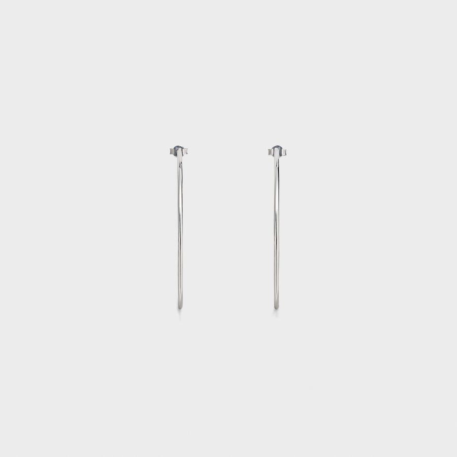 Celine o1loc1c1124 Size:OS / Simple Forms Round Hoops in Silver Size ONE SIZE - 3 Thumbnail