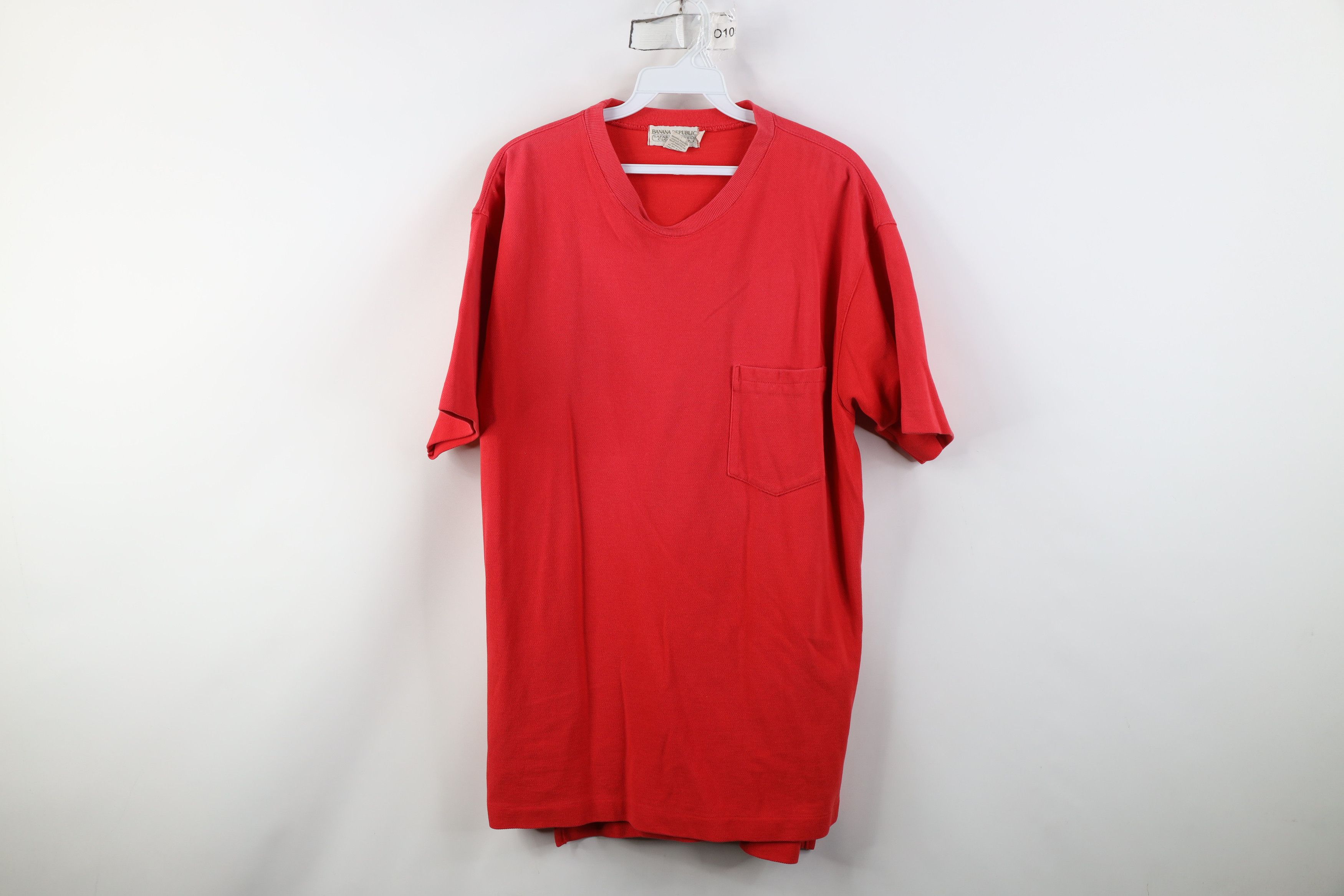 Banana Republic Vintage 90s Banana Republic Safari Knit Baggy T-Shirt Red Size US S / EU 44-46 / 1 - 1 Thumbnail