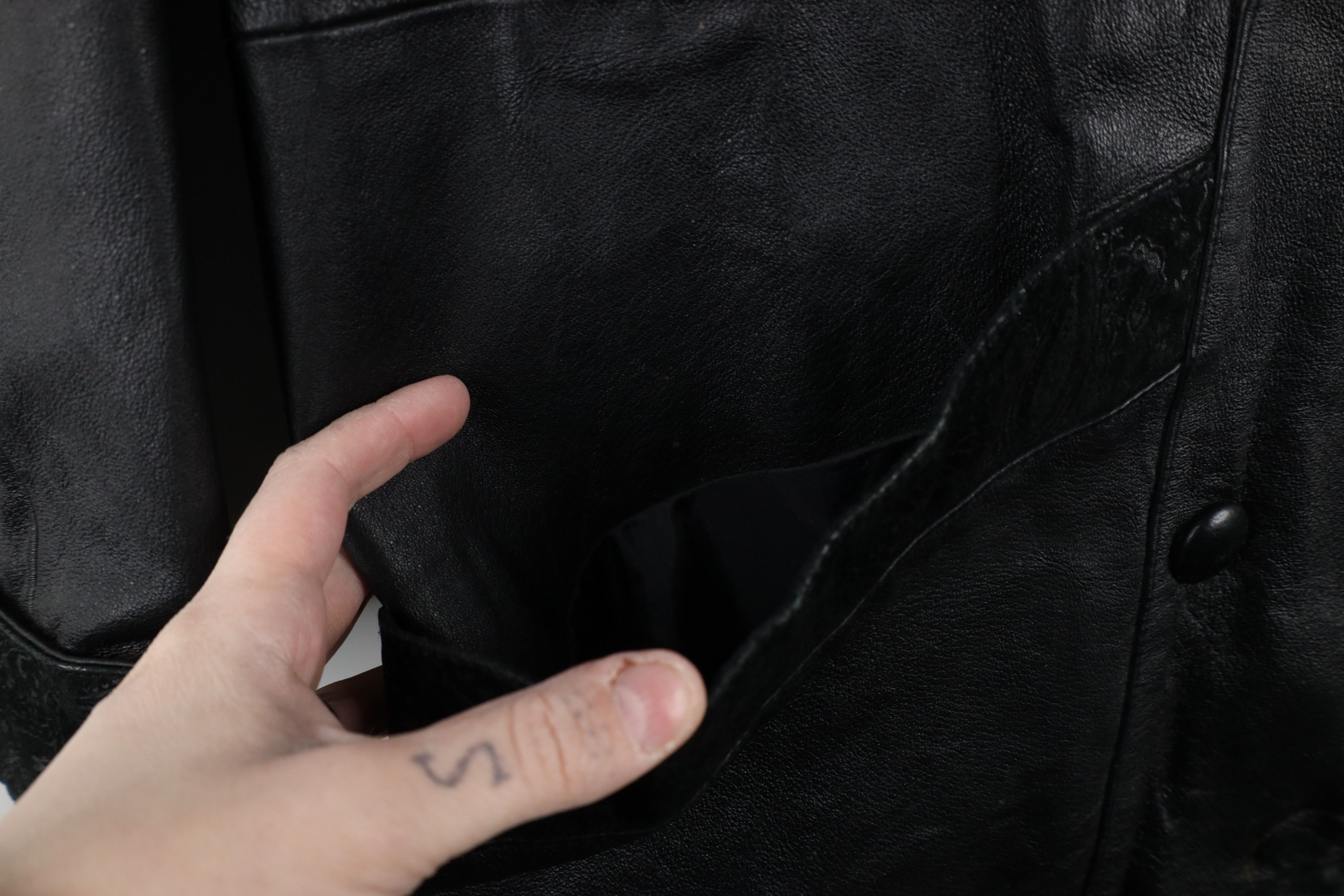Vintage Vintage 90s Streetwear Goth Paisley Leather Jacket Black Size L / US 10 / IT 46 - 6 Thumbnail