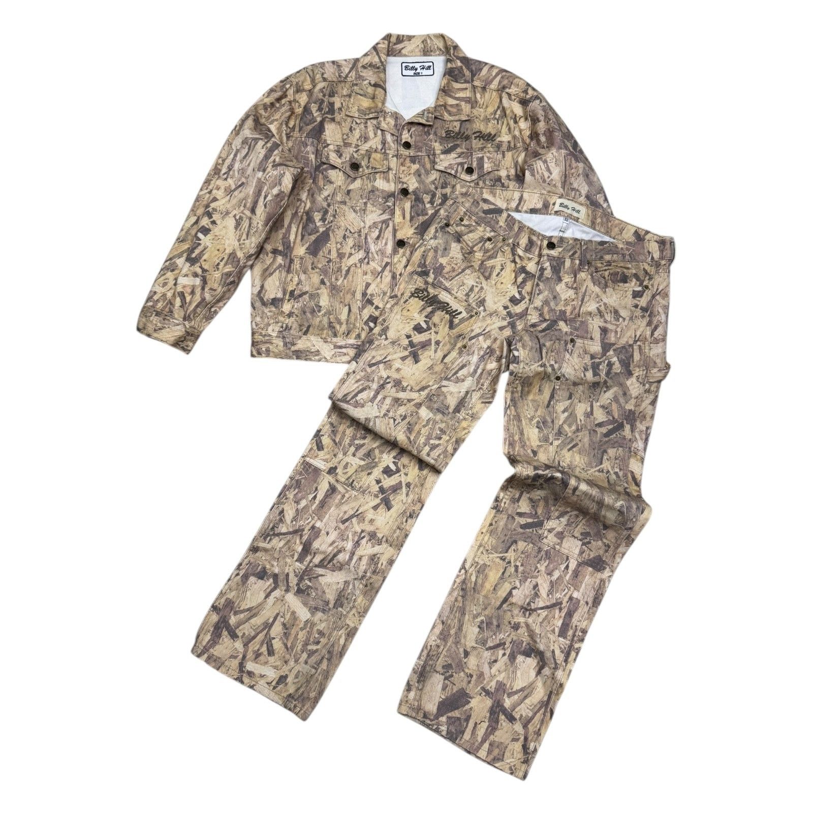 Billy Hill RARE BILLY HILL Wood CAMO Denim 2-Piece Jacket & Jeans L Size US L / EU 52-54 / 3 - 1 Thumbnail