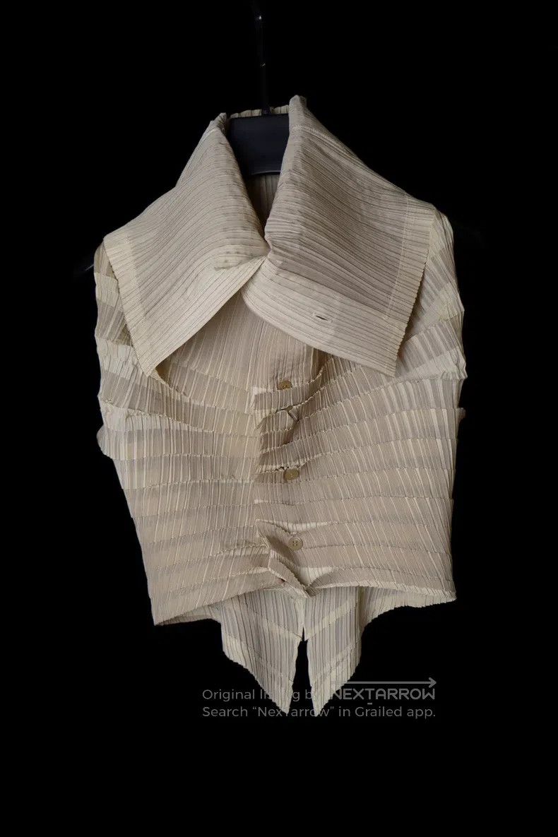 Issey Miyake Issey Miyake Gray Pink Deformed Pleated Top Size M / US 6-8 / IT 42-44 - 6 Thumbnail