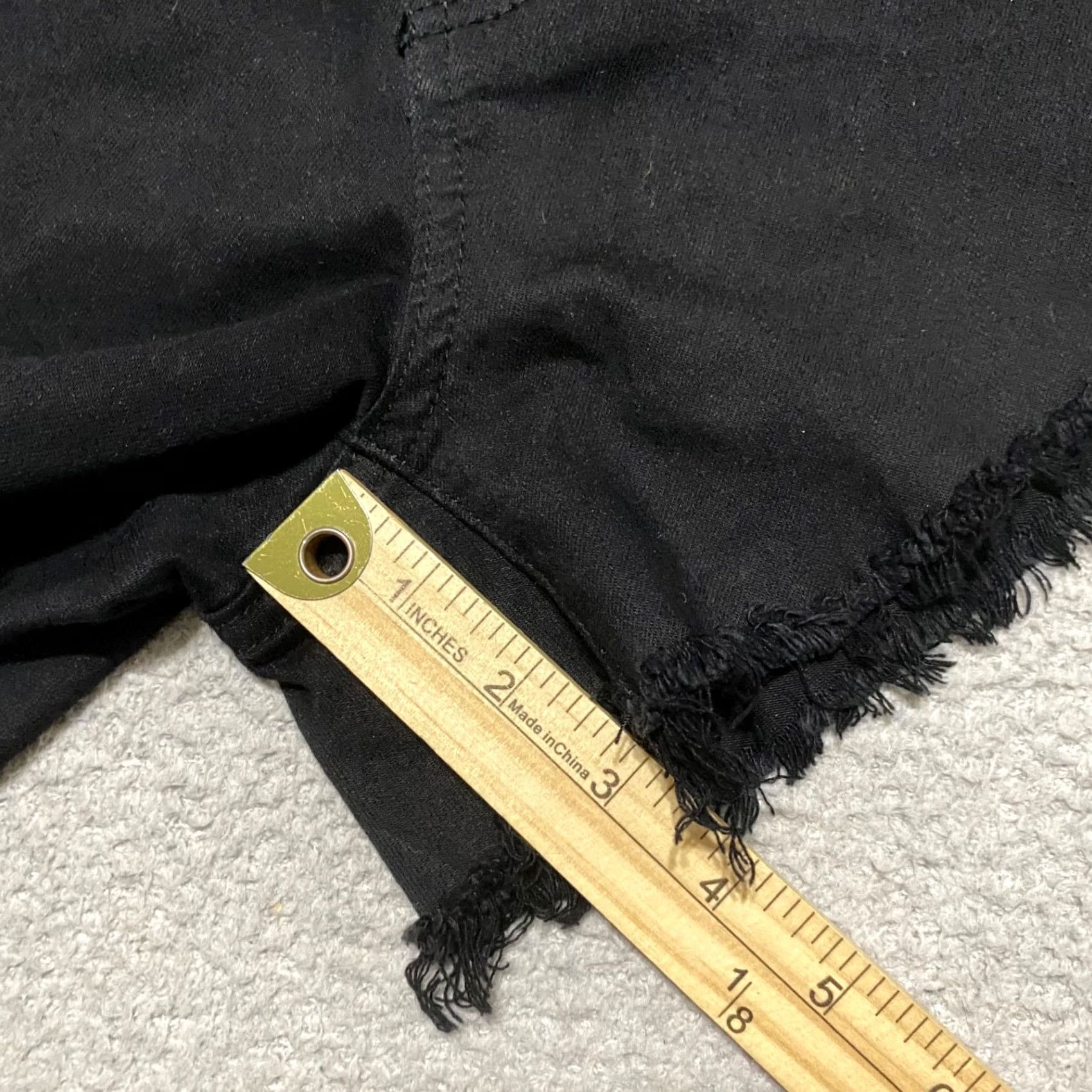 Vintage Kancan Black Denim High Rise Shorts 3" Inseam Cut-Off Womens Size 7 Jeans Shorts Size 28" / US 6 / IT 42 - 5 Thumbnail