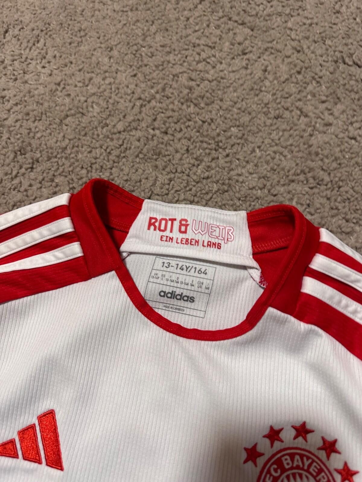 Adidas 2023 Adidas Bayern Munich Soccer Jersey 13/14Y Boys Kane #9 Size US XXS / EU 40 - 4 Thumbnail