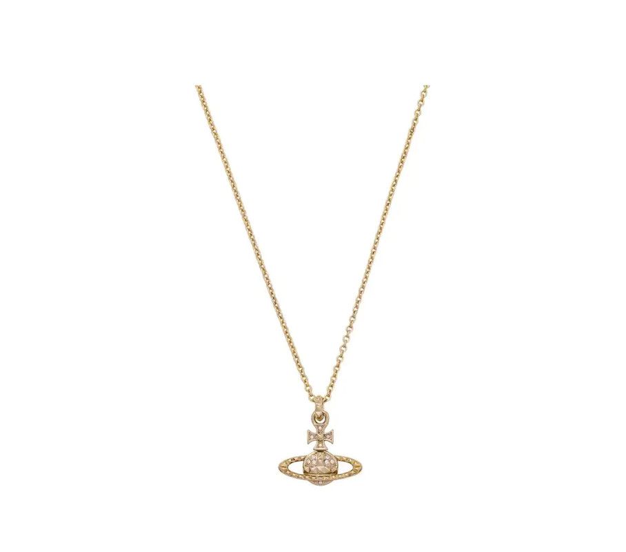 Vivienne Westwood Vivienne Westwood Gold Alloy Crystal Necklace 0089 Size ONE SIZE - 1 Thumbnail
