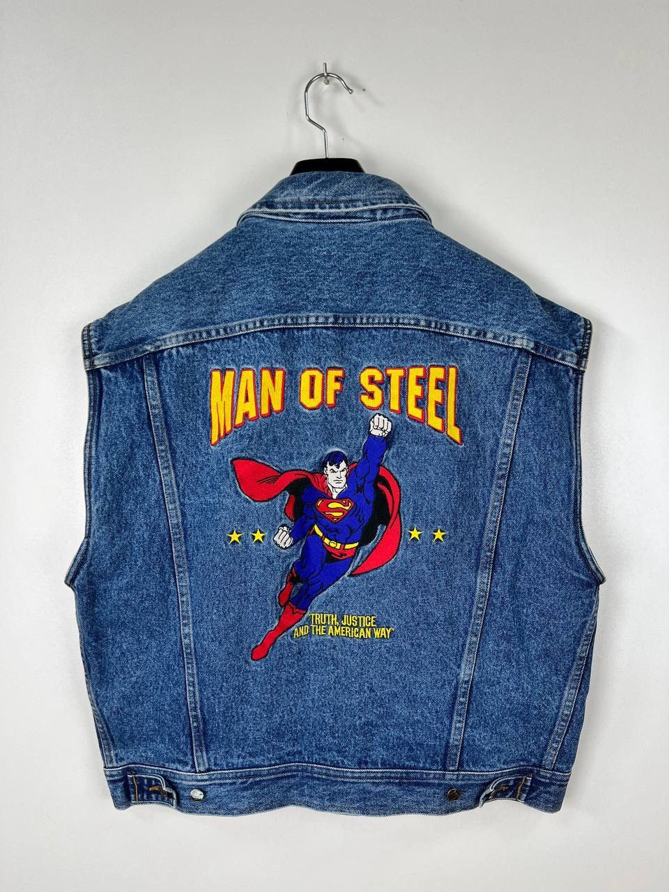 DC Comics × Vintage DC Superman 90s vintage denim vest size M Size US M / EU 48-50 / 2 - 2 Thumbnail