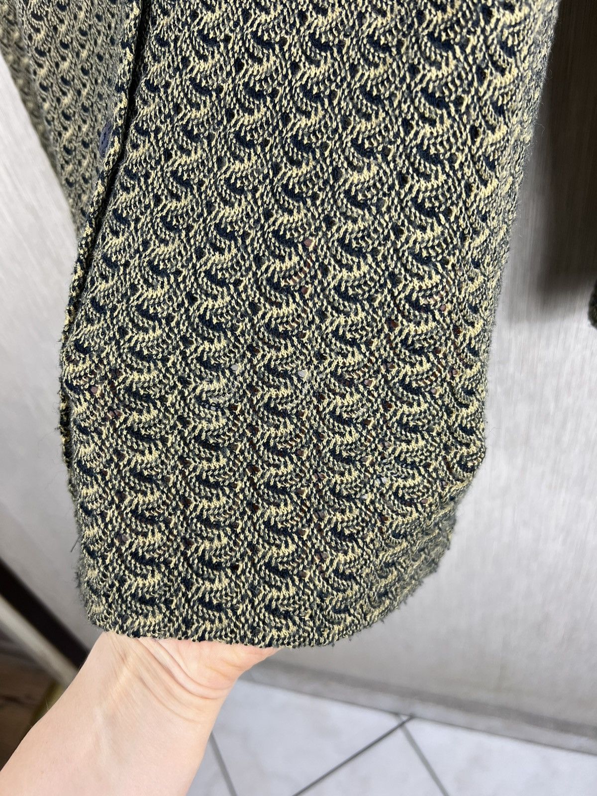 Missoni Vintage 90s Missoni Sport wool knit button up shirt pattern Size M / US 6-8 / IT 42-44 - 9 Thumbnail