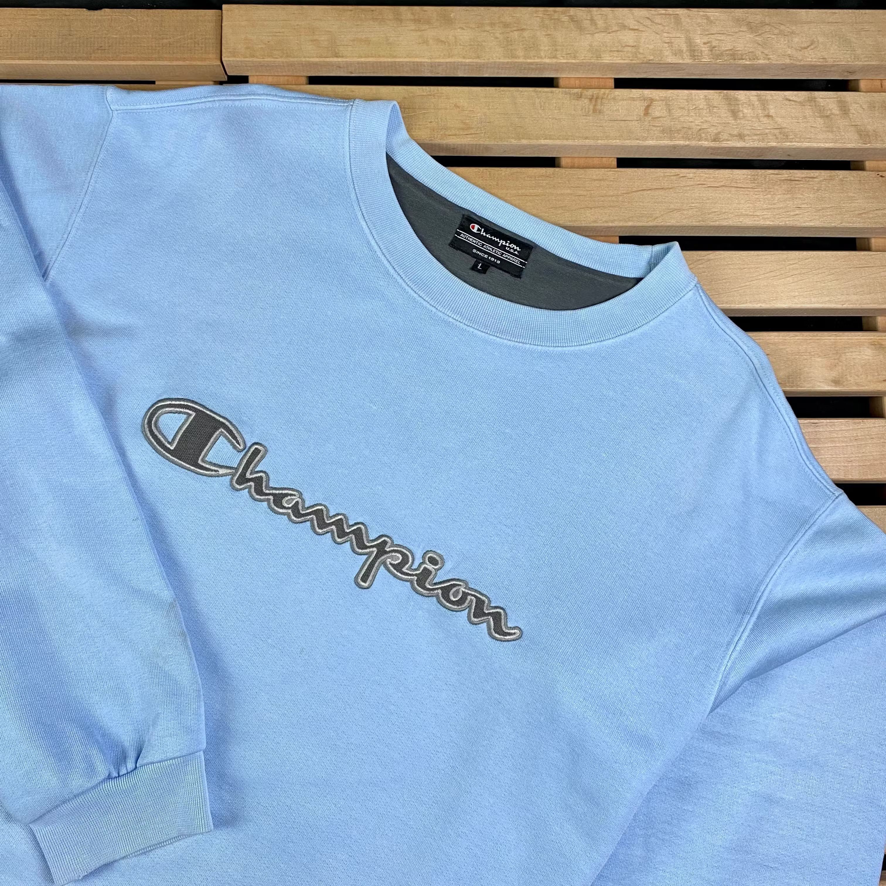 Champion × Vintage Mens Sweatshirt Champion Vintage Big Logo Size L Size US L / EU 52-54 / 3 - 2 Thumbnail