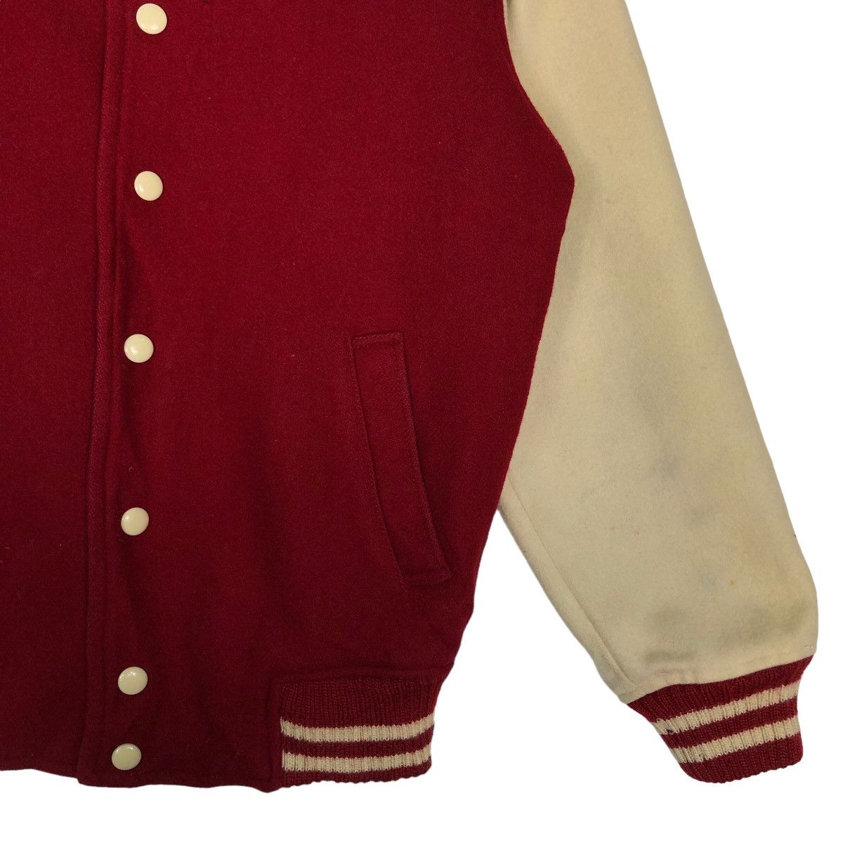 Japanese Brand 🔥90’s Vintage Wool Varsity Bomber Jacket Robe’s Oscar Japan Size US M / EU 48-50 / 2 - 5 Thumbnail