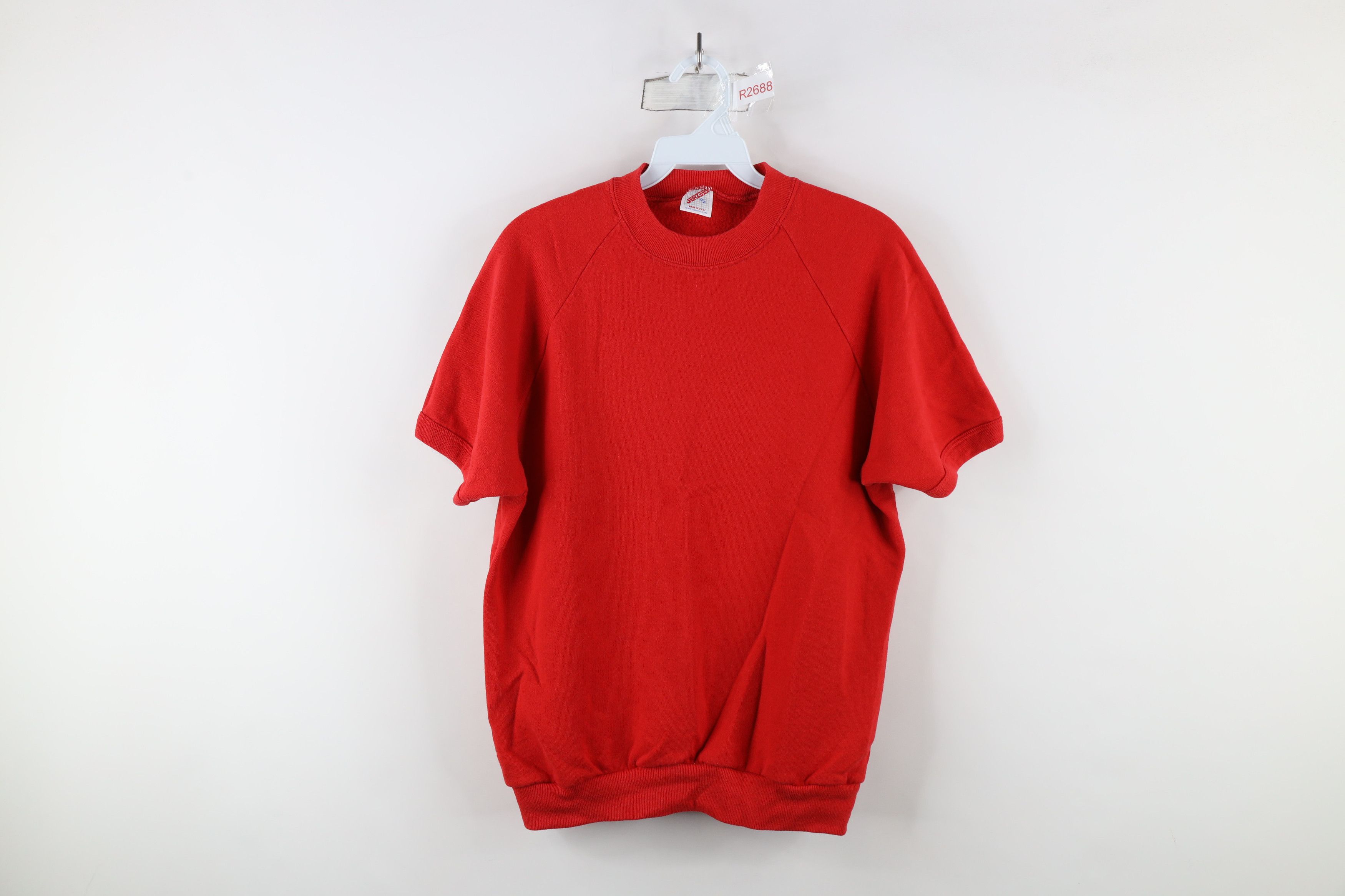 Vintage Vintage 90s Streetwear Short Sleeve Crewneck Sweatshirt USA Size XL / US 12-14 / IT 48-50 - 1 Thumbnail