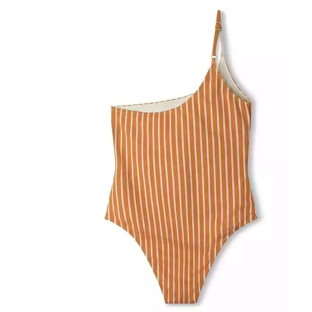 Free People New Zulu & Zephyr Tangerine Stripe One-Piece $180 US 10 Size L / US 10 / IT 46 - 4 Thumbnail
