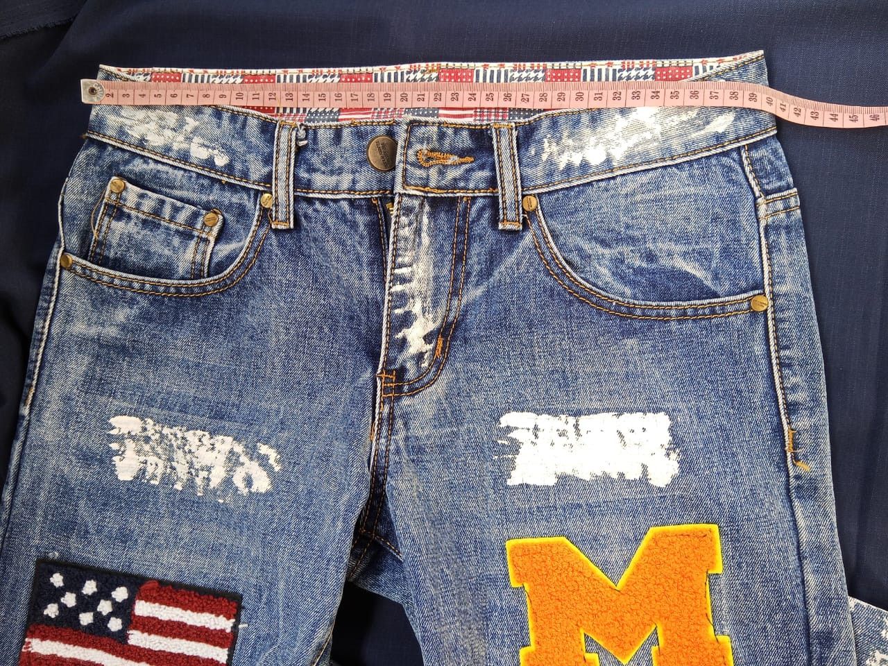 Designer × Vintage Men's Hip Hop Street Jeans Y2K Men's Slim Fit Denim Pants Size US 29 - 5 Thumbnail