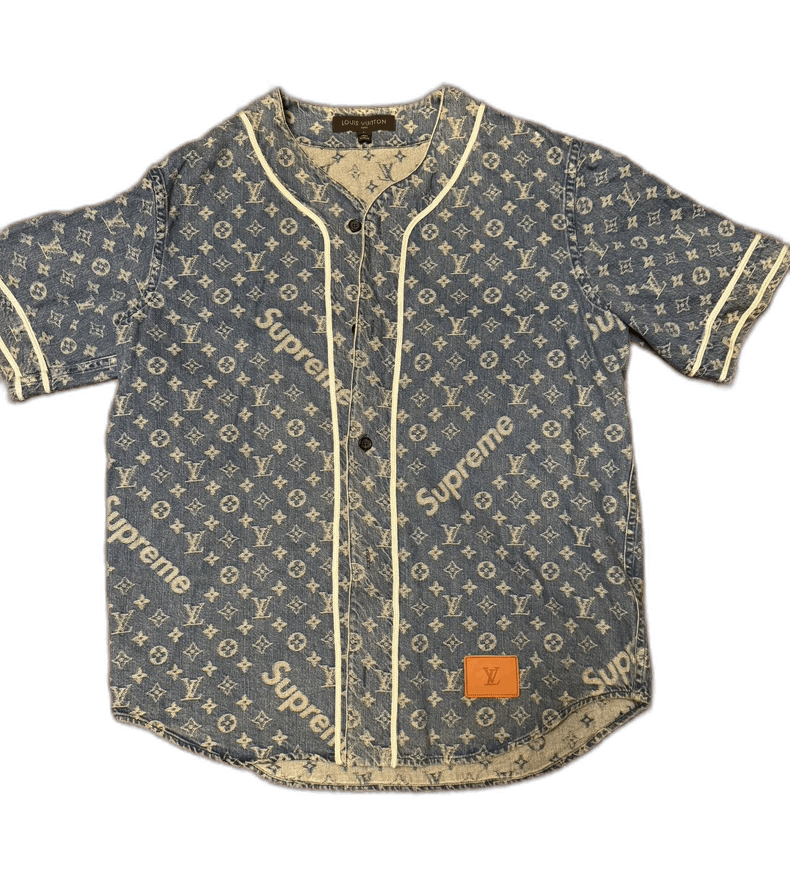 Louis Vuitton LV&Supreme Denim Baseball Shirt L Size US L / EU 52-54 / 3 - 1 Thumbnail