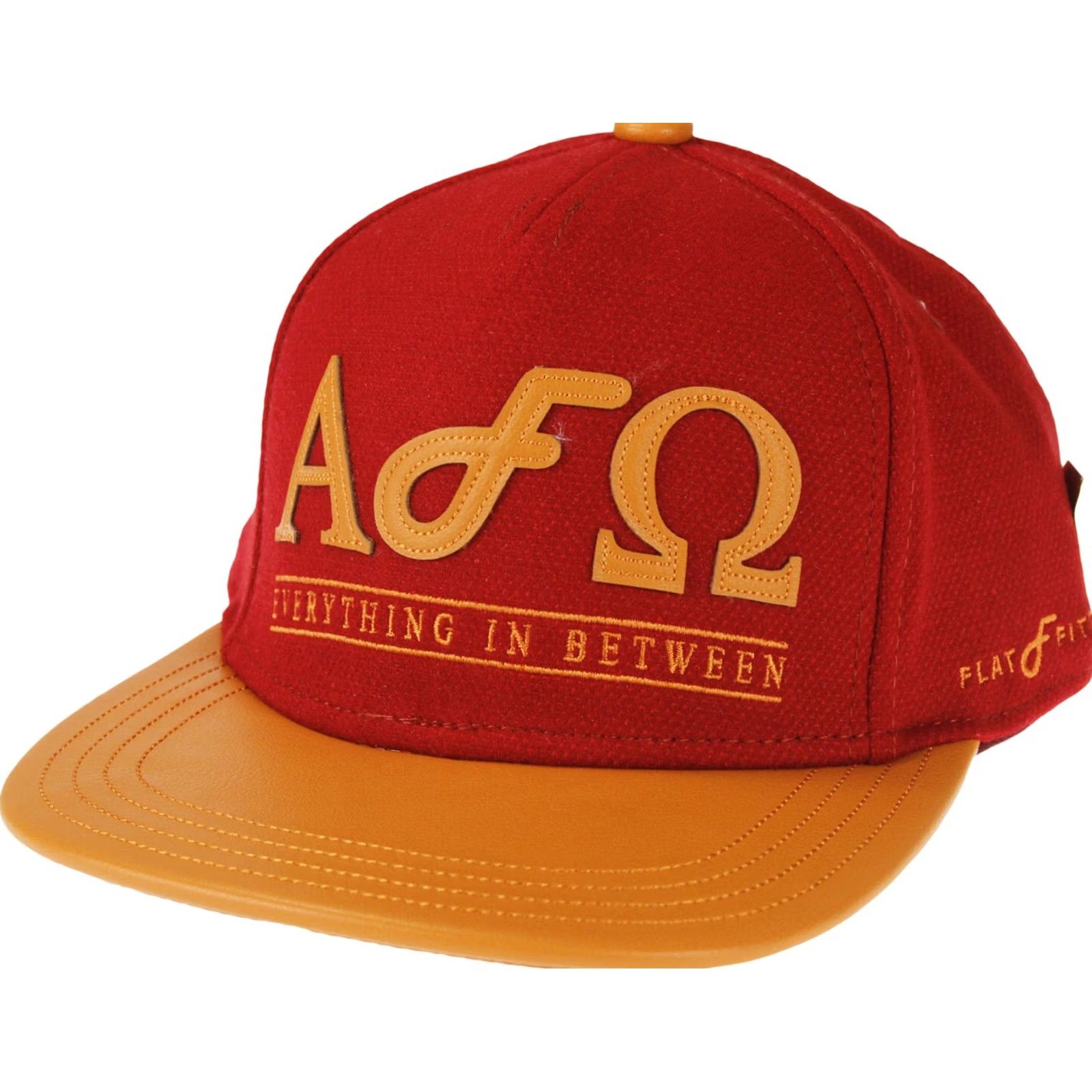 Omega Flat Fitty Alpha Omega Cap Hat Maroon One Size Mens Size ONE SIZE - 2 Thumbnail