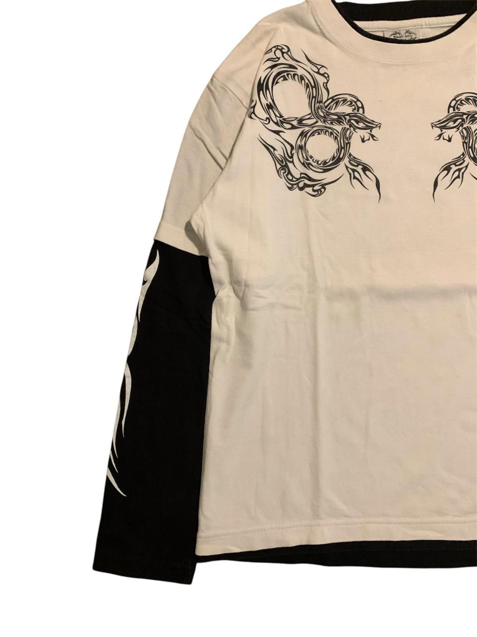 Beauty Beast × If Six Was Nine × Le Grande Bleu (L.G.B.) 2000s Buccet Noise - japanese poem long sleeve double layer Size US M / EU 48-50 / 2 - 5 Thumbnail