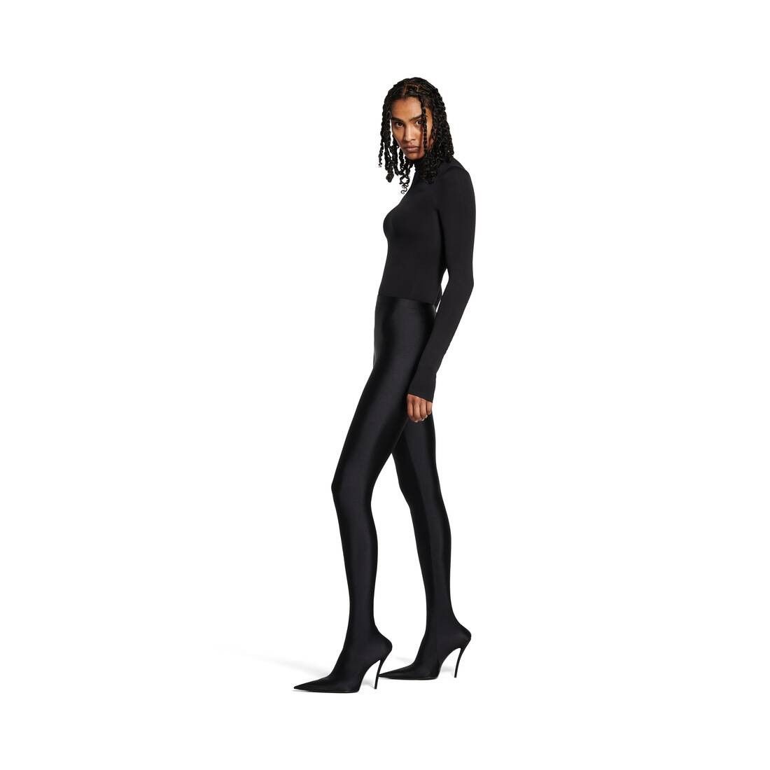 Balenciaga o1bcso1str0525 Curve Pantaleggings in Black Size 28" / US 6 / IT 42 - 2 Thumbnail