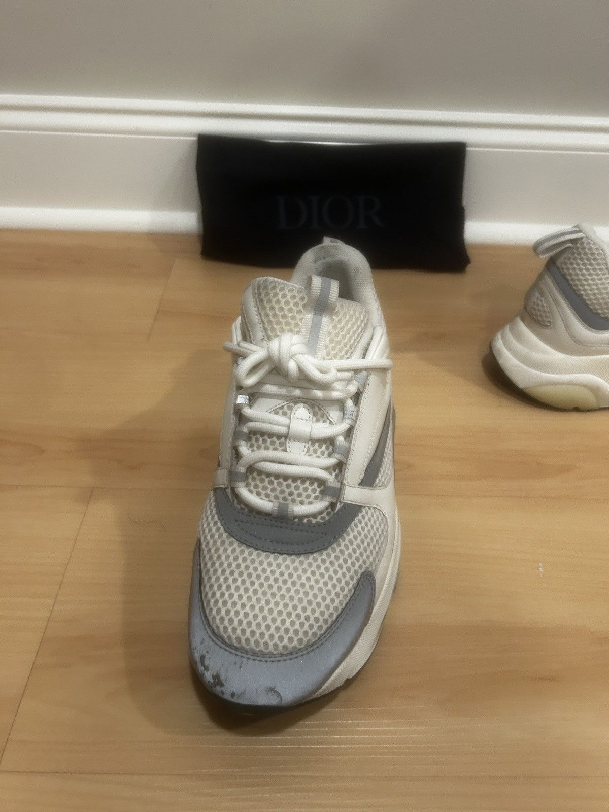 Dior Dior B22 Sneakers – White / Silver Size US 11 / EU 44 - 11 Thumbnail