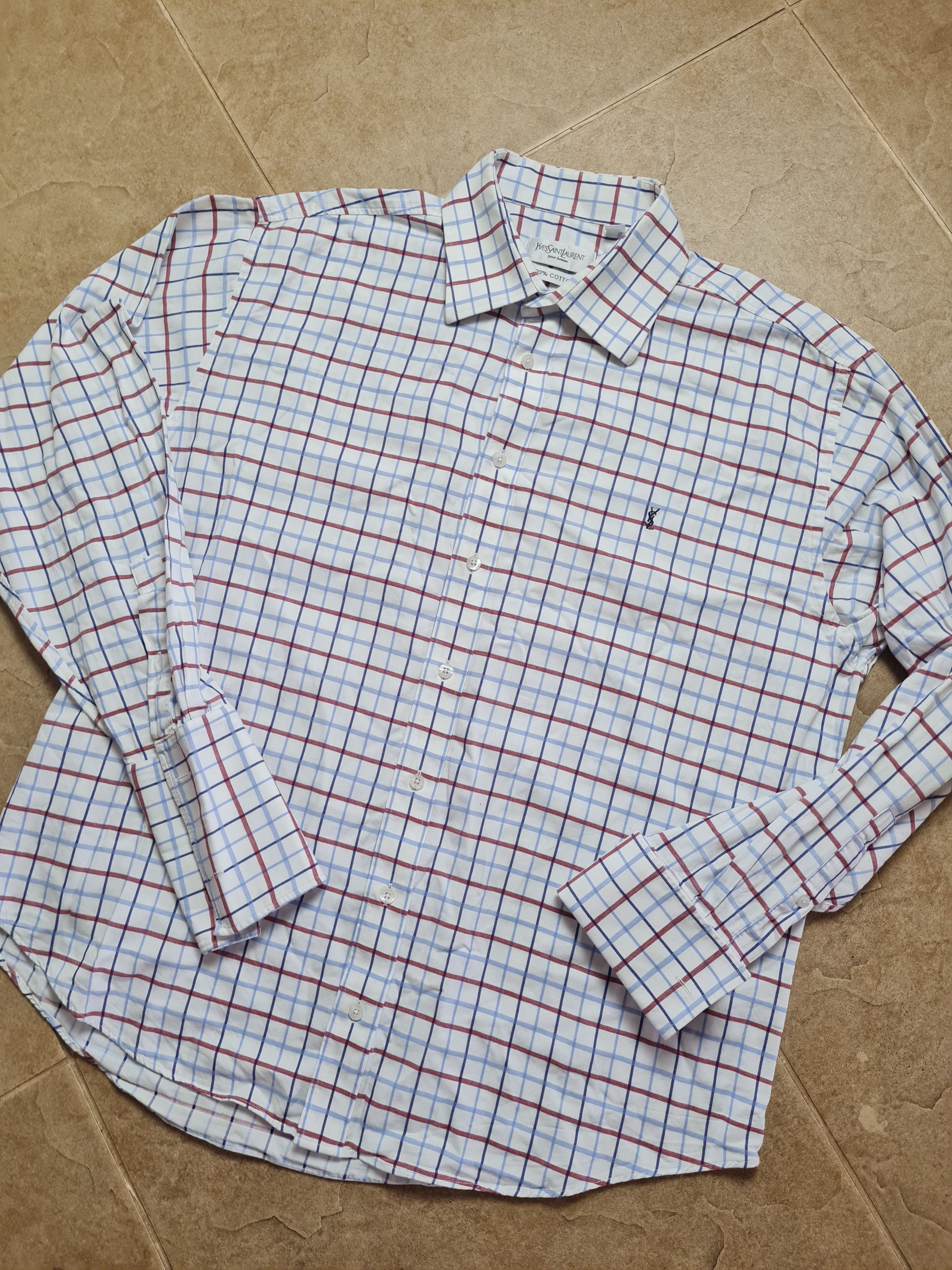 Yves Saint Laurent Vintage Shirts Yves Saint Laurent YSL Shirt with cufflinks Size US XL / EU 56 / 4 - 3 Thumbnail