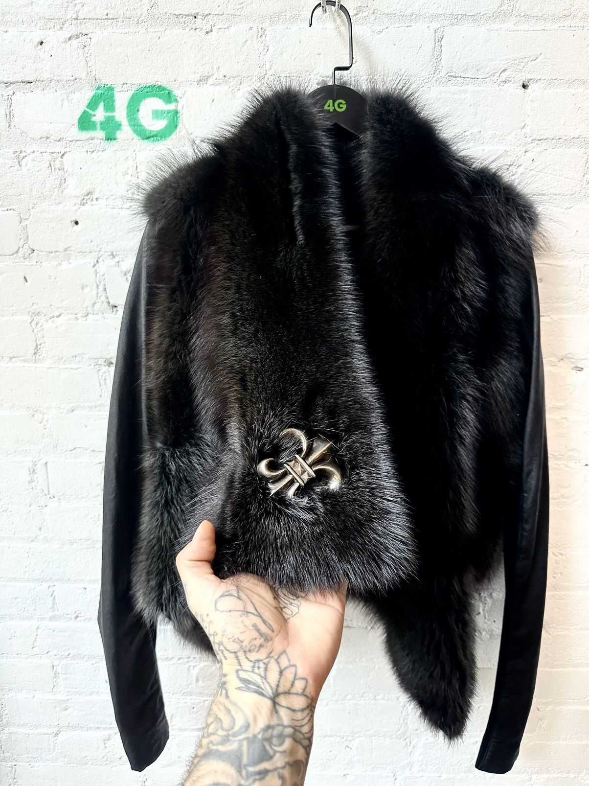 Chrome Hearts 1 of 1 CHROME HEARTS x RICK OWENS FOX FUR JACKET Size S / US 4 / IT 40 - 1 Thumbnail