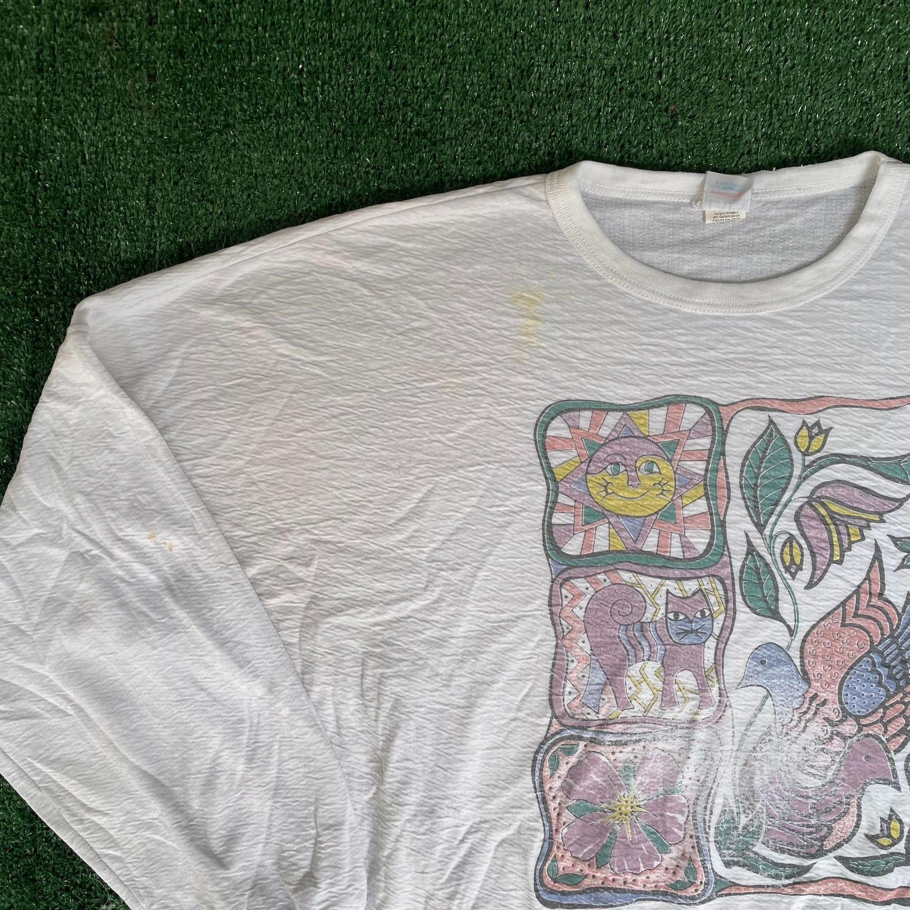 Vintage Vintage 80s Cats Nature Sweatshirt Bird Animal Crewneck Size US XL / EU 56 / 4 - 2 Thumbnail