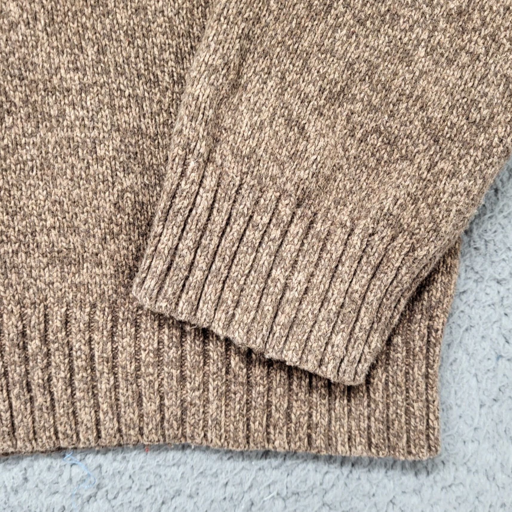 Lands' End VINTAGE Lands’ End 1/4 Button Sweater Men's XL/TG Pullover Heavy Cotton Brown Size US XL / EU 56 / 4 - 5 Thumbnail