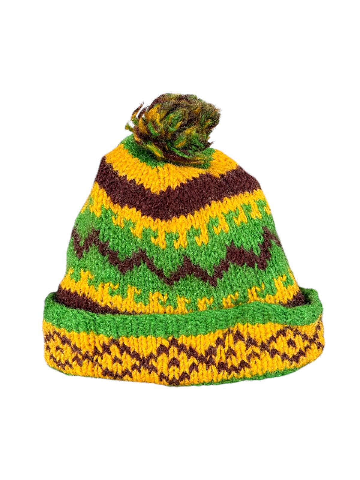 Japanese Brand × Kapital × Vintage Crochet Knitted Handmade hairy Beanie Hats Rare☠️☠️ Size ONE SIZE - 1 Thumbnail