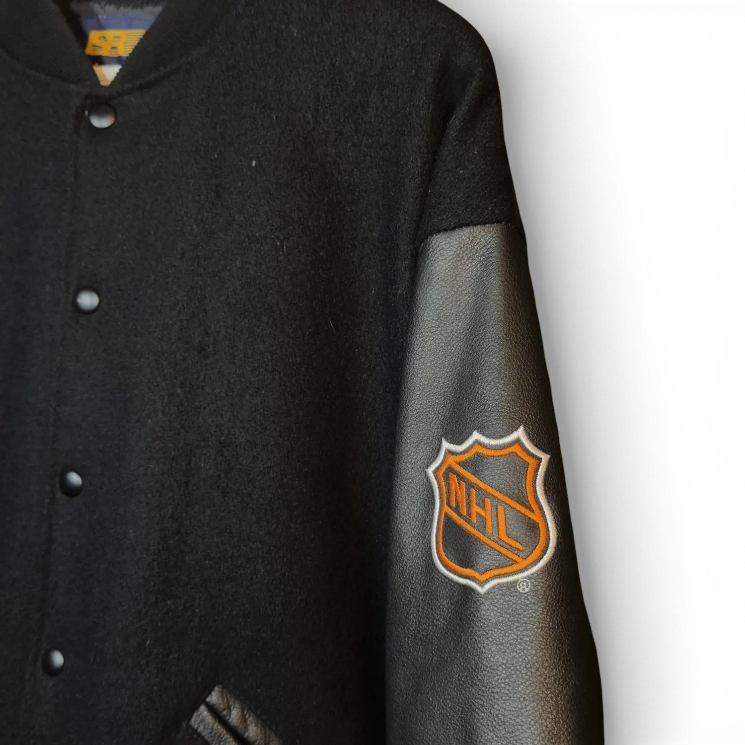 Vintage Vintage 90s NHL On Fox Wool And Leather Varsity Jacket Size US M / EU 48-50 / 2 - 9 Thumbnail