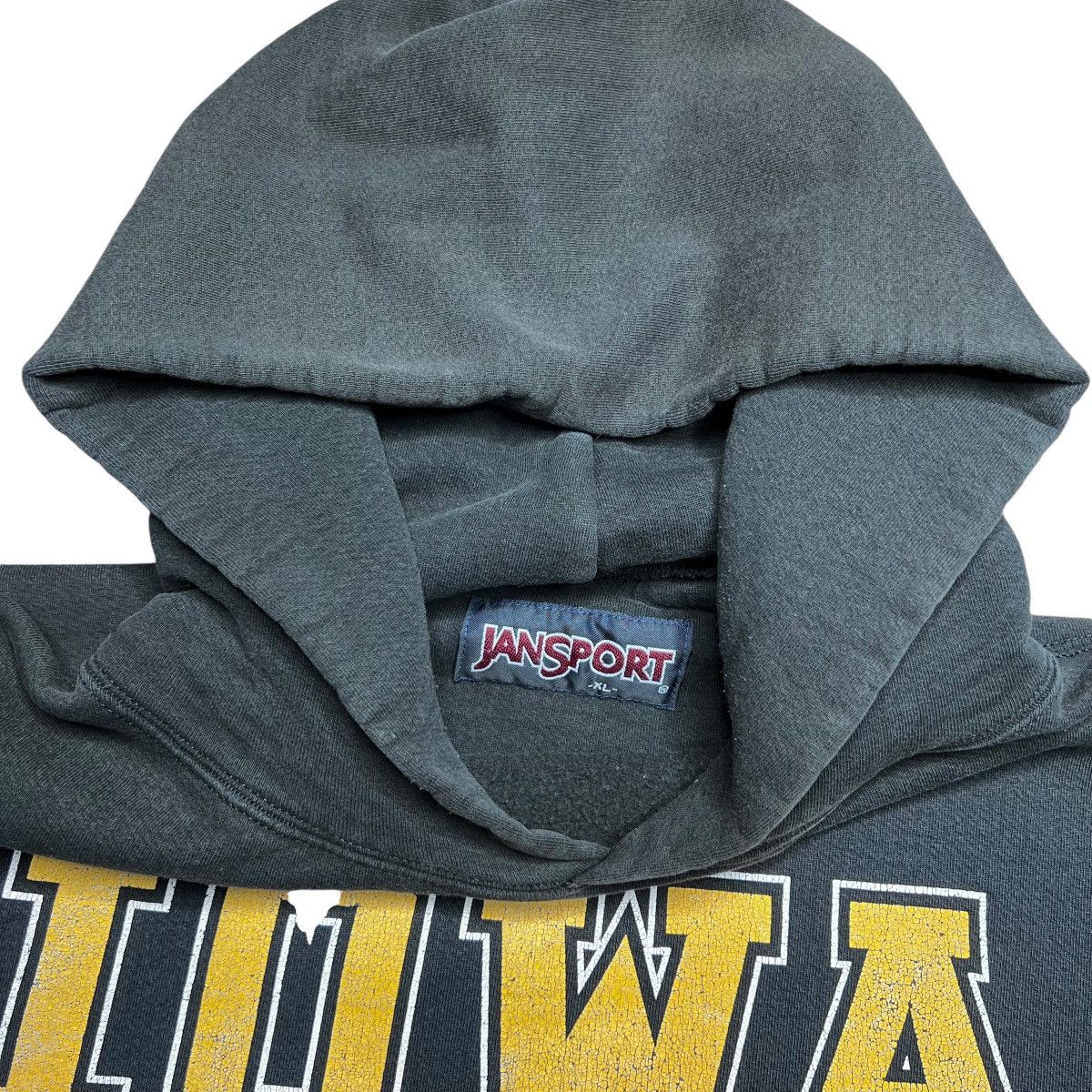 Jansport × NCAA × Vintage 1990s NCAA Iowa Hawkeyes Spell Out Pullover Jansport Hoodie Size US XL / EU 56 / 4 - 2 Thumbnail