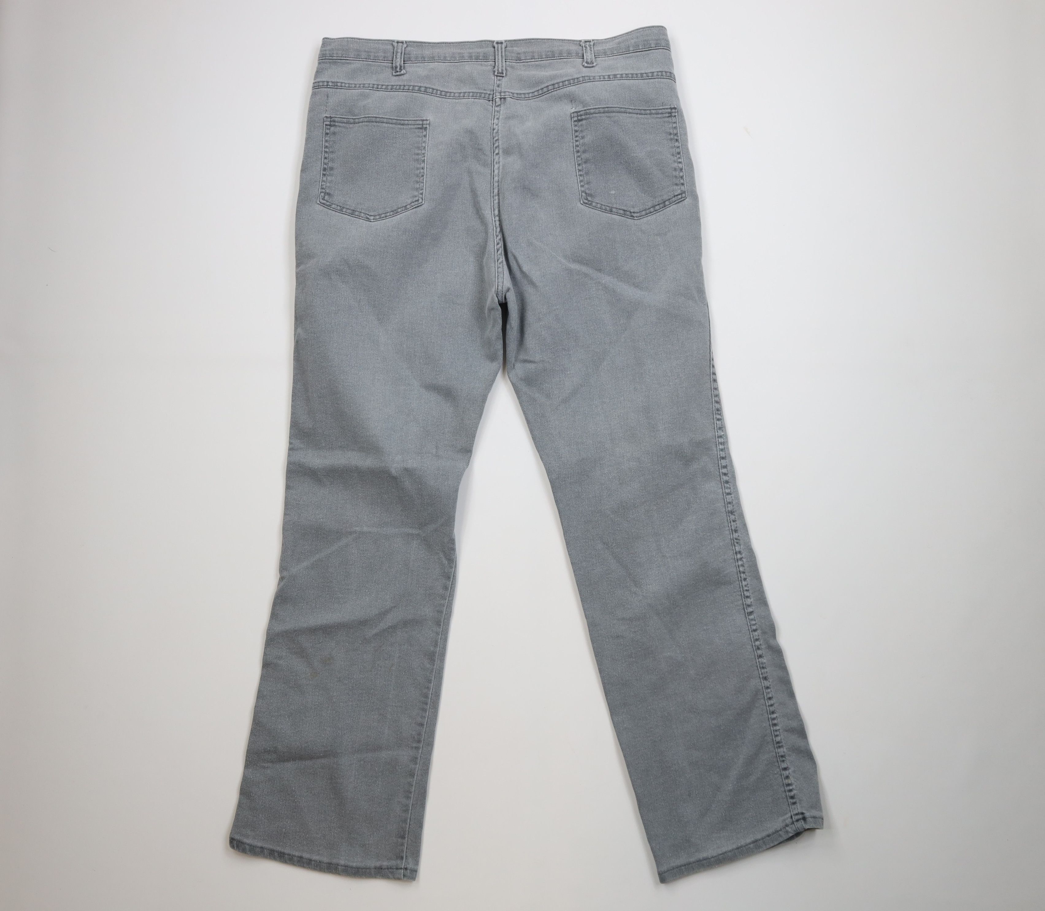 Vintage Vintage 90s Streetwear Stonewash Wide Leg Denim Jeans Gray Size US 38 / EU 54 - 9 Thumbnail