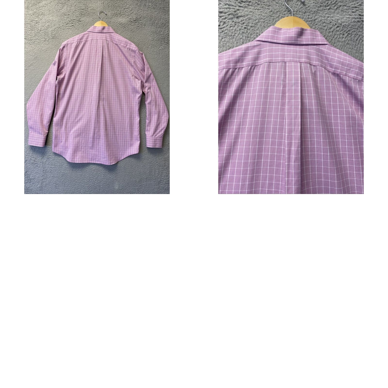 Banana Republic BANANA REPUBLIC Shirt Cotton Pink Plaid L Mens Regular Button Spread Collar All Seasons Size US L / EU 52-54 / 3 - 8 Thumbnail