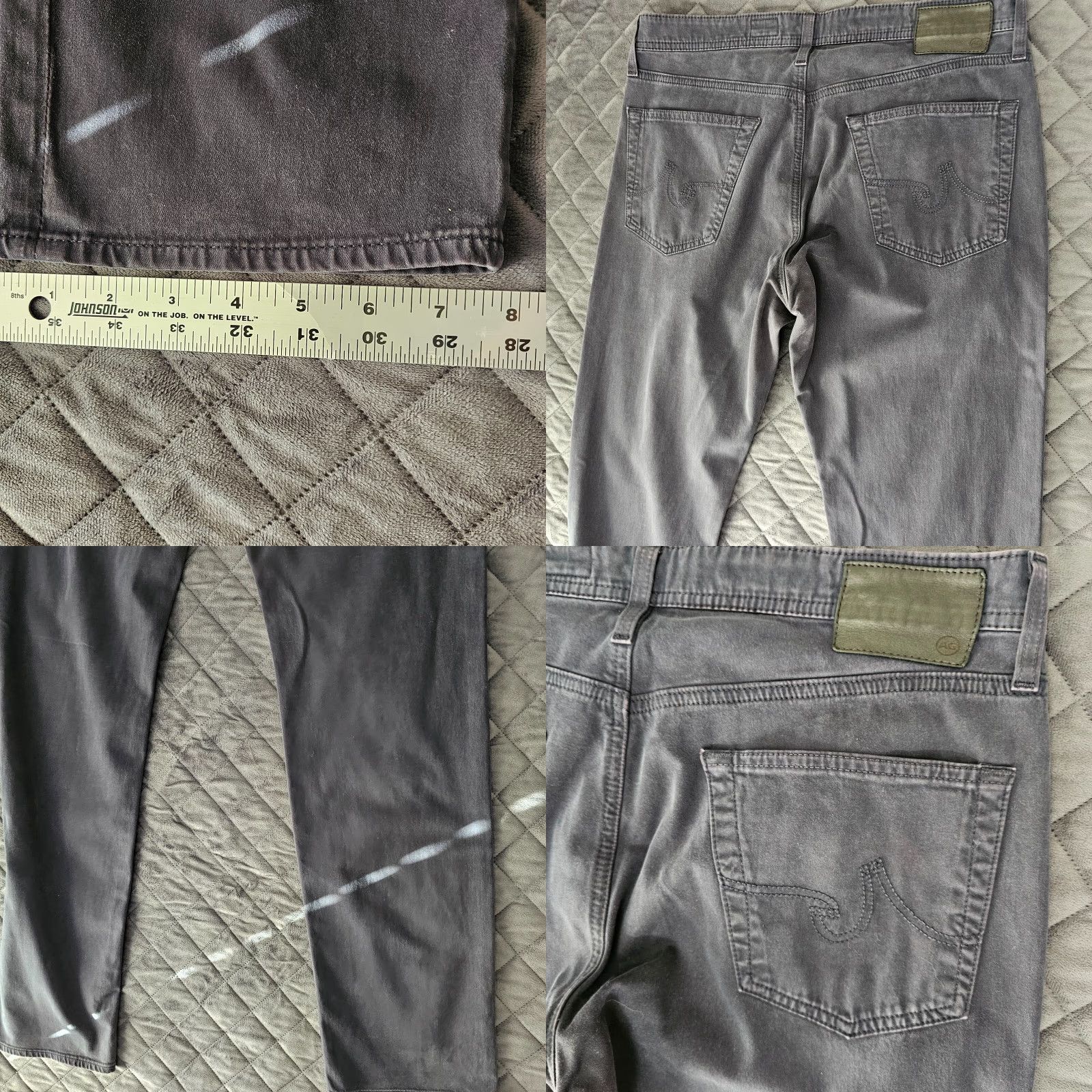 Vintage VINTAGE AG Adriano Goldschmied The Graduate Tailored Leg Men's Jeans 34x34 Size US 33 - 8 Thumbnail