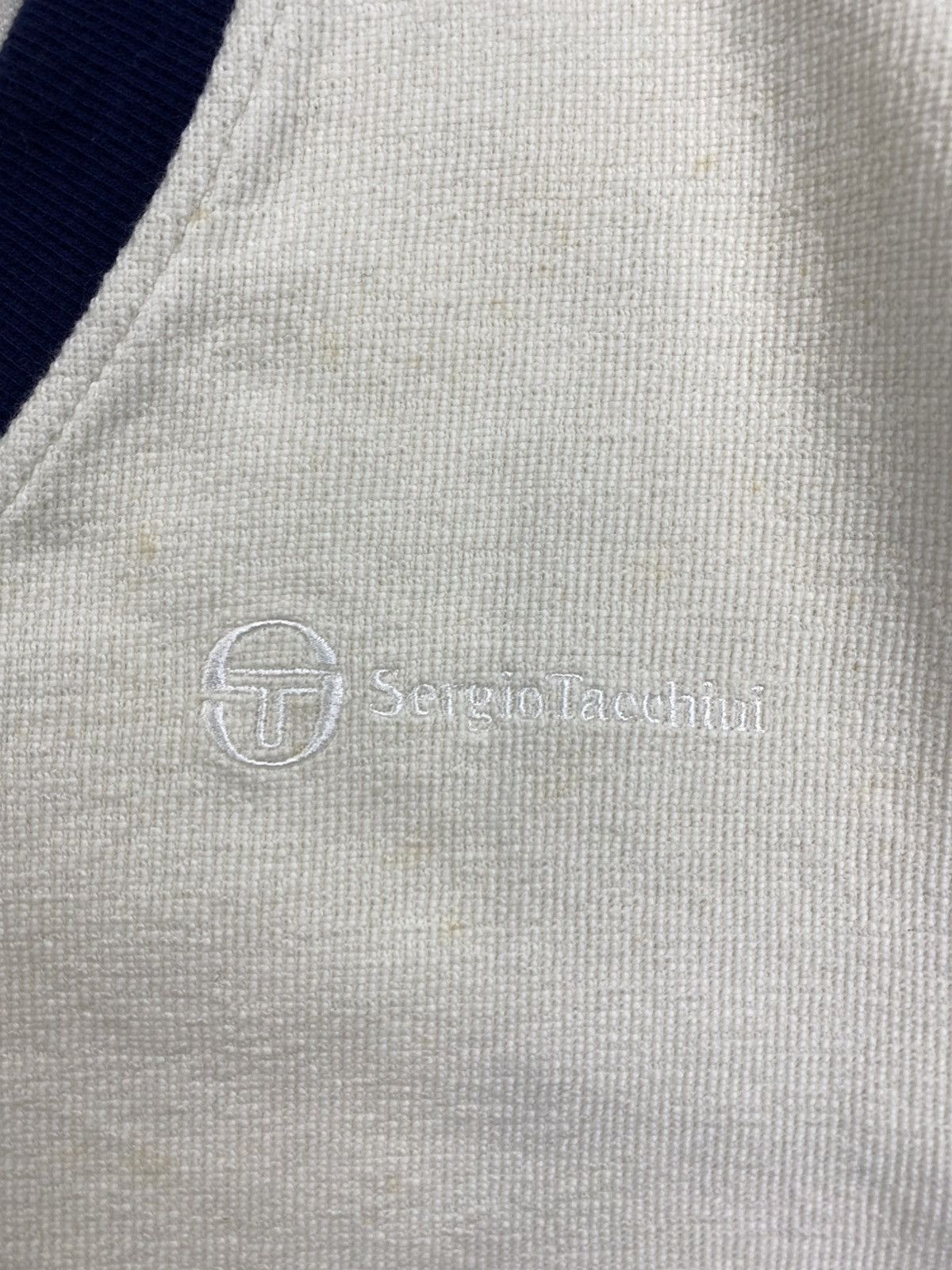 Sergio Tacchini Vintage 90s Sergio Tacchine V-Neck Longsleeve Sweatshirt Size US L / EU 52-54 / 3 - 5 Thumbnail