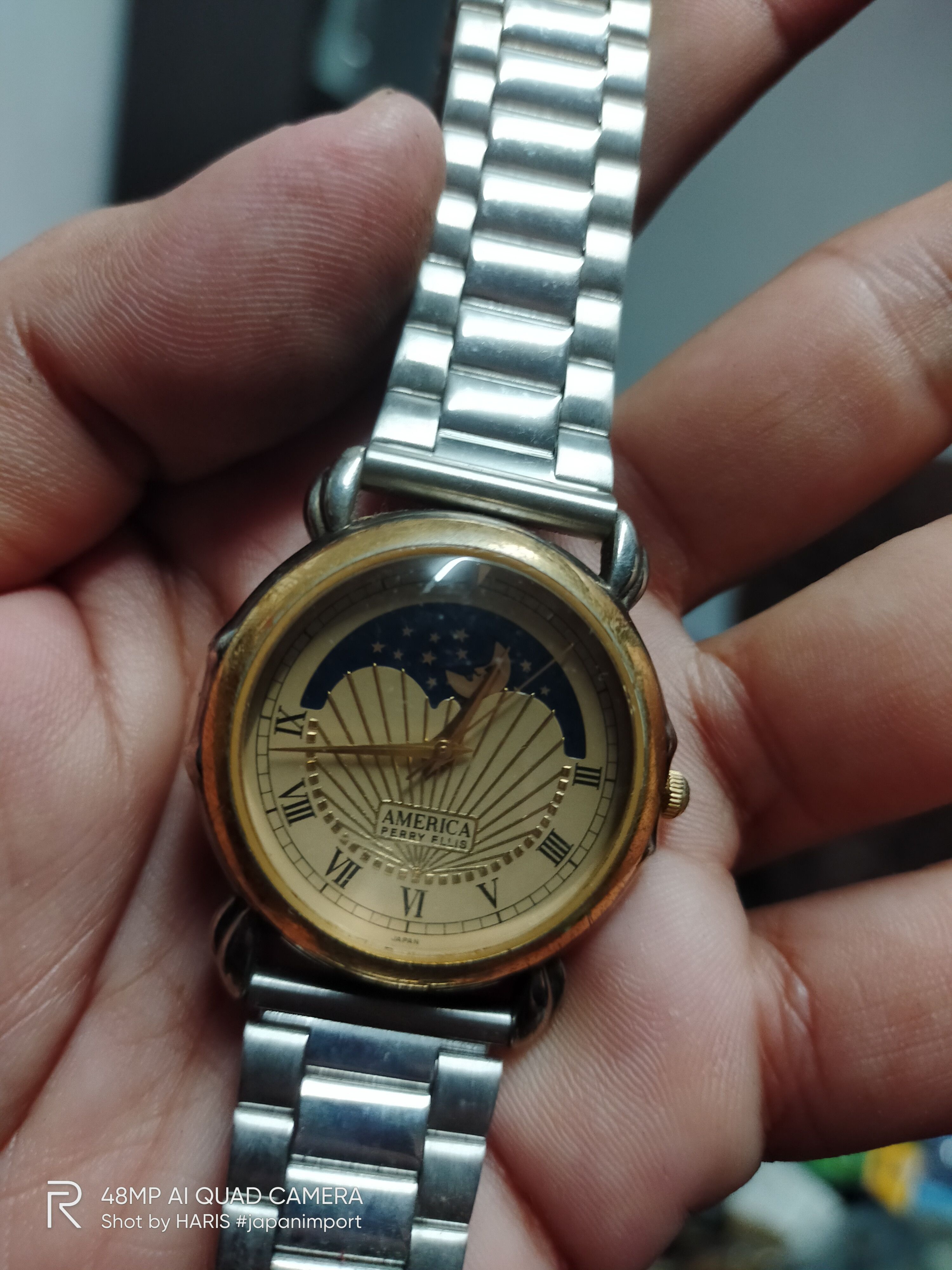 Japanese Brand AMERICA PERRY ELLIS 💥 RETRO MOON PHASE WATCH Size ONE SIZE - 3 Thumbnail