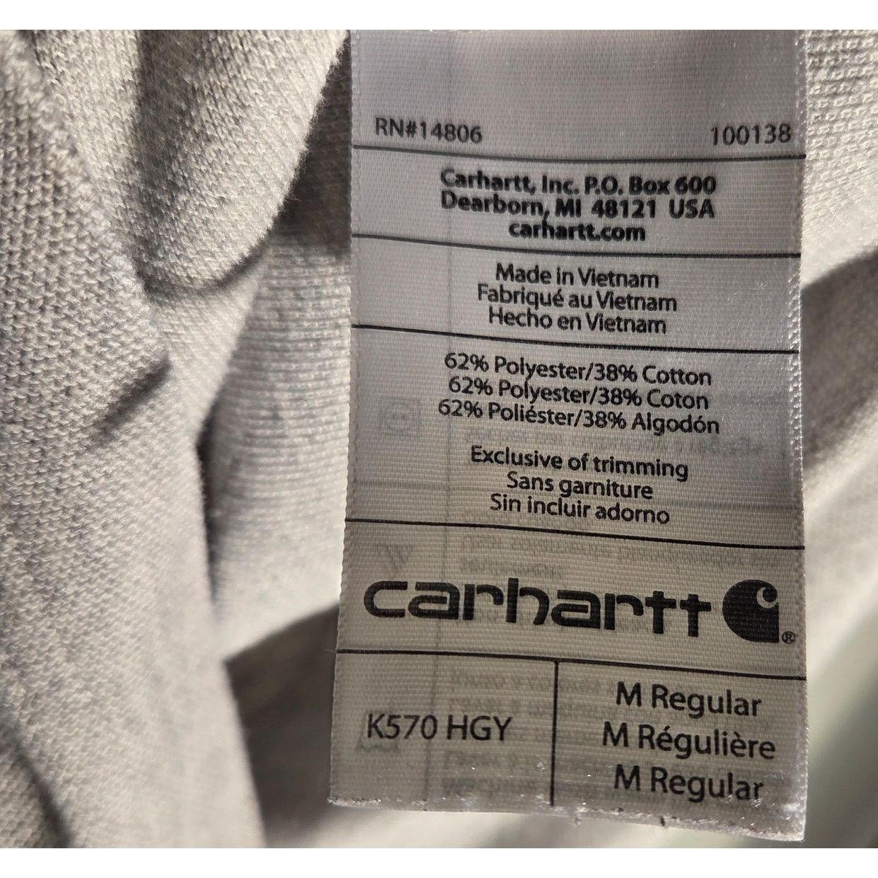 Carhartt Carhartt K570 HGY Men's Short Sleeve Polo - Size Medium Size US M / EU 48-50 / 2 - 7 Thumbnail