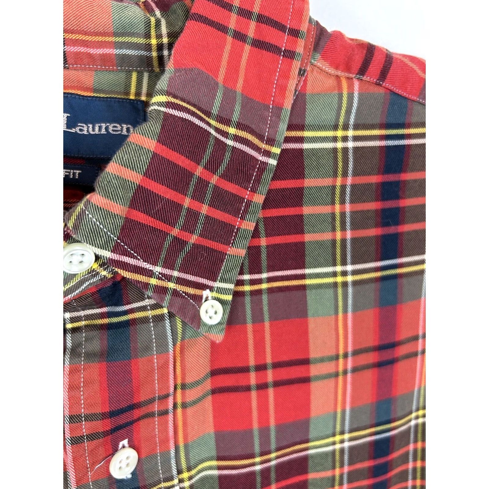 Ralph Lauren Ralph Lauren Oxford Shirt Mens XL Button-Down Red Green Tartan Plaid Classic Size US XL / EU 56 / 4 - 5 Thumbnail