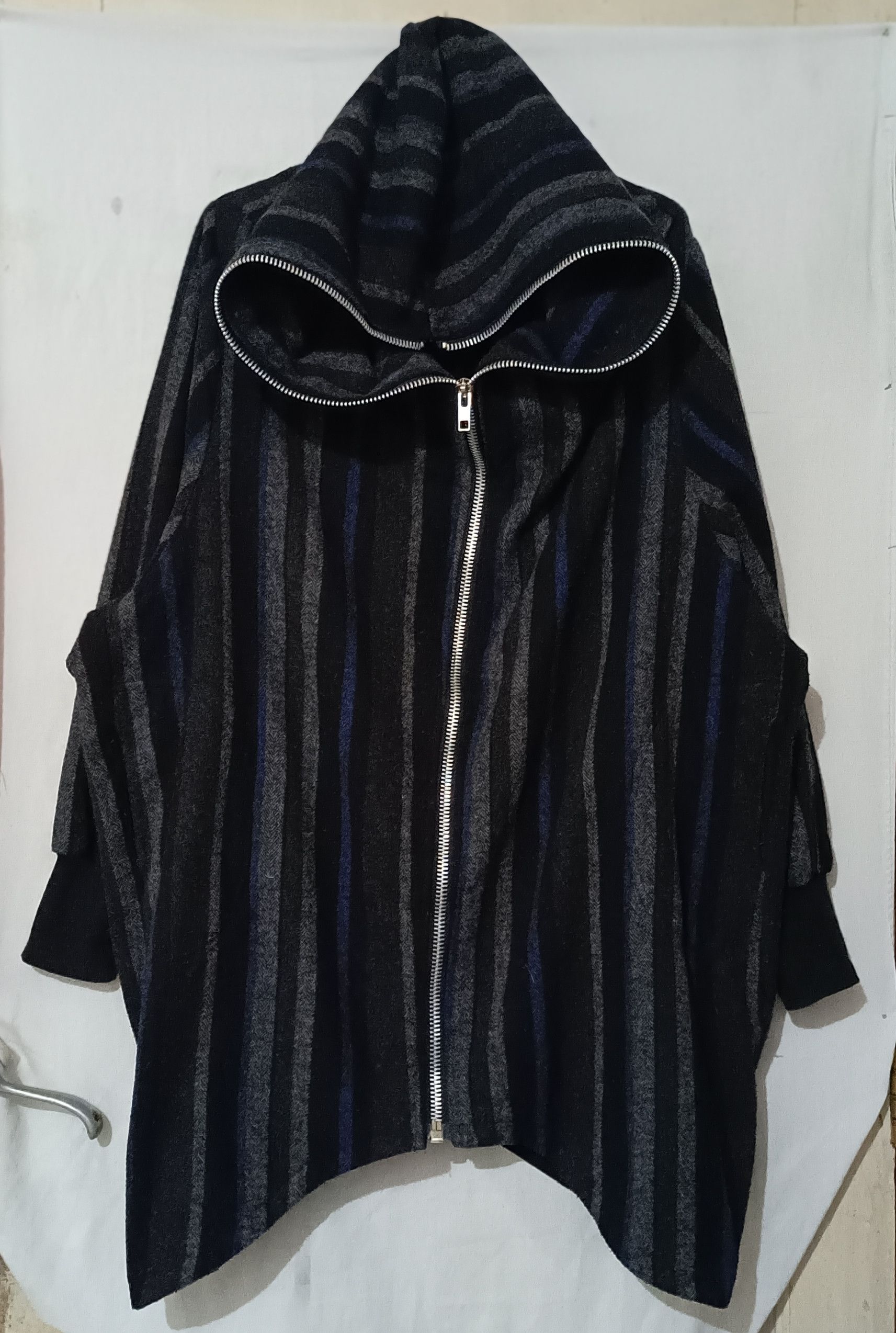 If Six Was Nine Asymmetrical Astek Wool Yohji Long Coat Full Zip Hoodie type Size US L / EU 52-54 / 3 - 1 Thumbnail