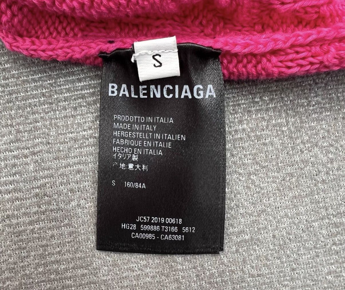 Balenciaga Balenciaga Fuchsia "Barrage" All-Over Print Knit Sweater Size US S / EU 44-46 / 1 - 6 Thumbnail