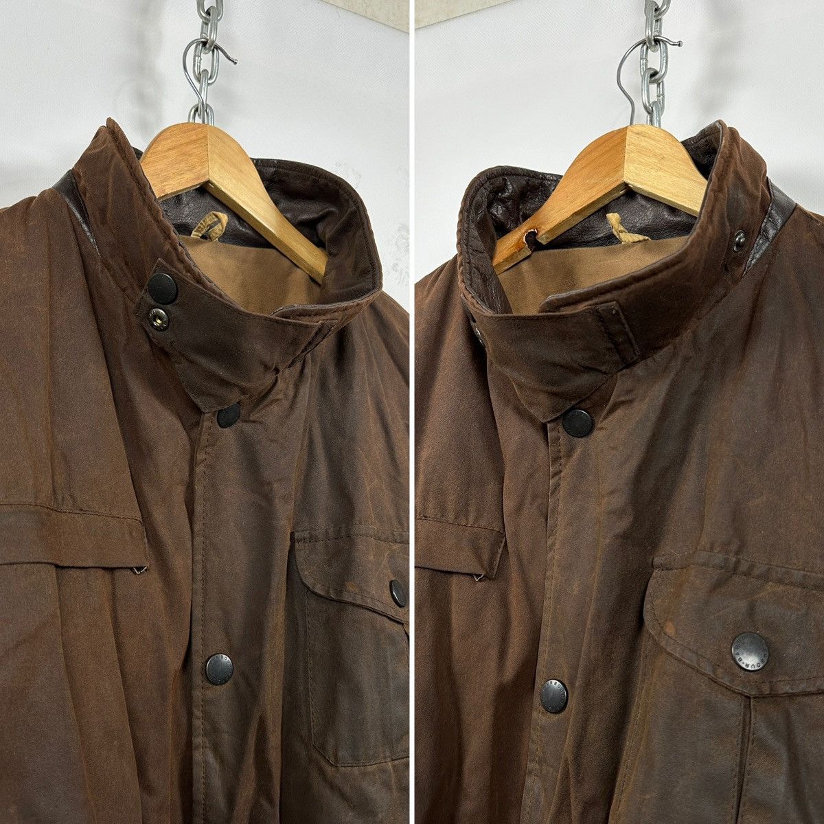 Barbour Vintage Barbour Bushman Brown Waxed Heavy Coat Jacket Size US XL / EU 56 / 4 - 15 Thumbnail