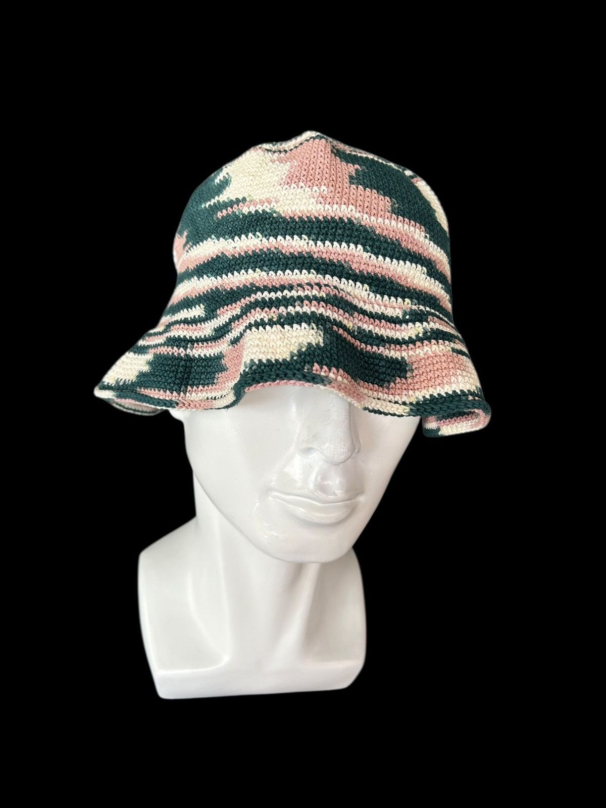 Japanese Brand × Kapital × Vintage Crochet Knitted handmade Rare Bucket Hats ☠️☠️ Size ONE SIZE - 4 Thumbnail