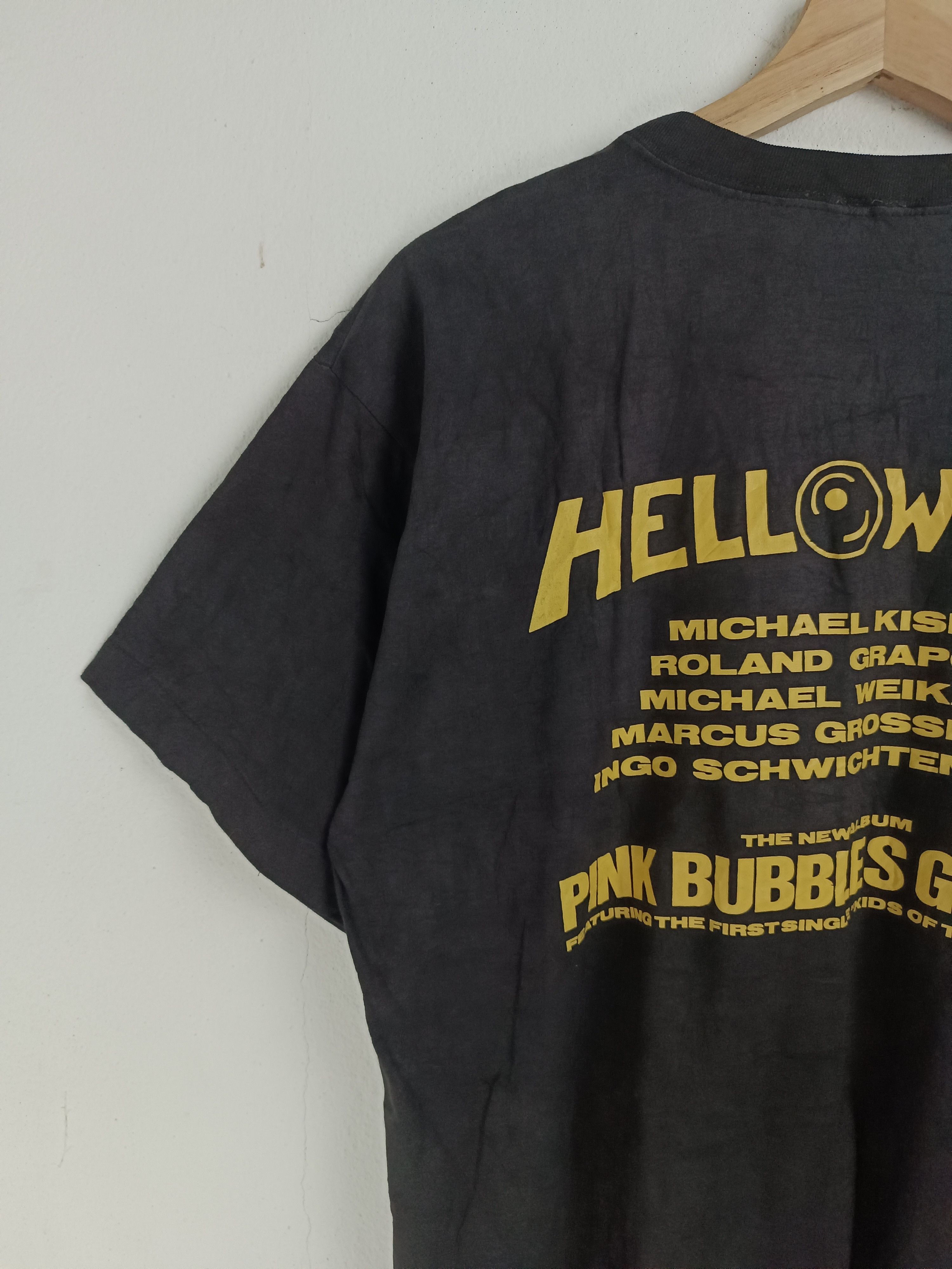 Band Tees VINTAGE 90'S HELLOWEEN PINK BUBBLES POWER METAL TEE meatloaf Size US M / EU 48-50 / 2 - 15 Thumbnail