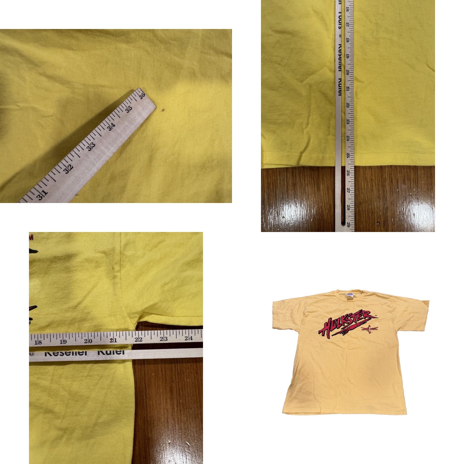 Tultex VINTAGE Hulk Hogan T Shirt WCW 90s Hulkster Hulkamania WWF WWE Yellow Tultex Size L Men Short Sleeve Crew Neck Cotton Logo Size US L / EU 52-54 / 3 - 8 Thumbnail