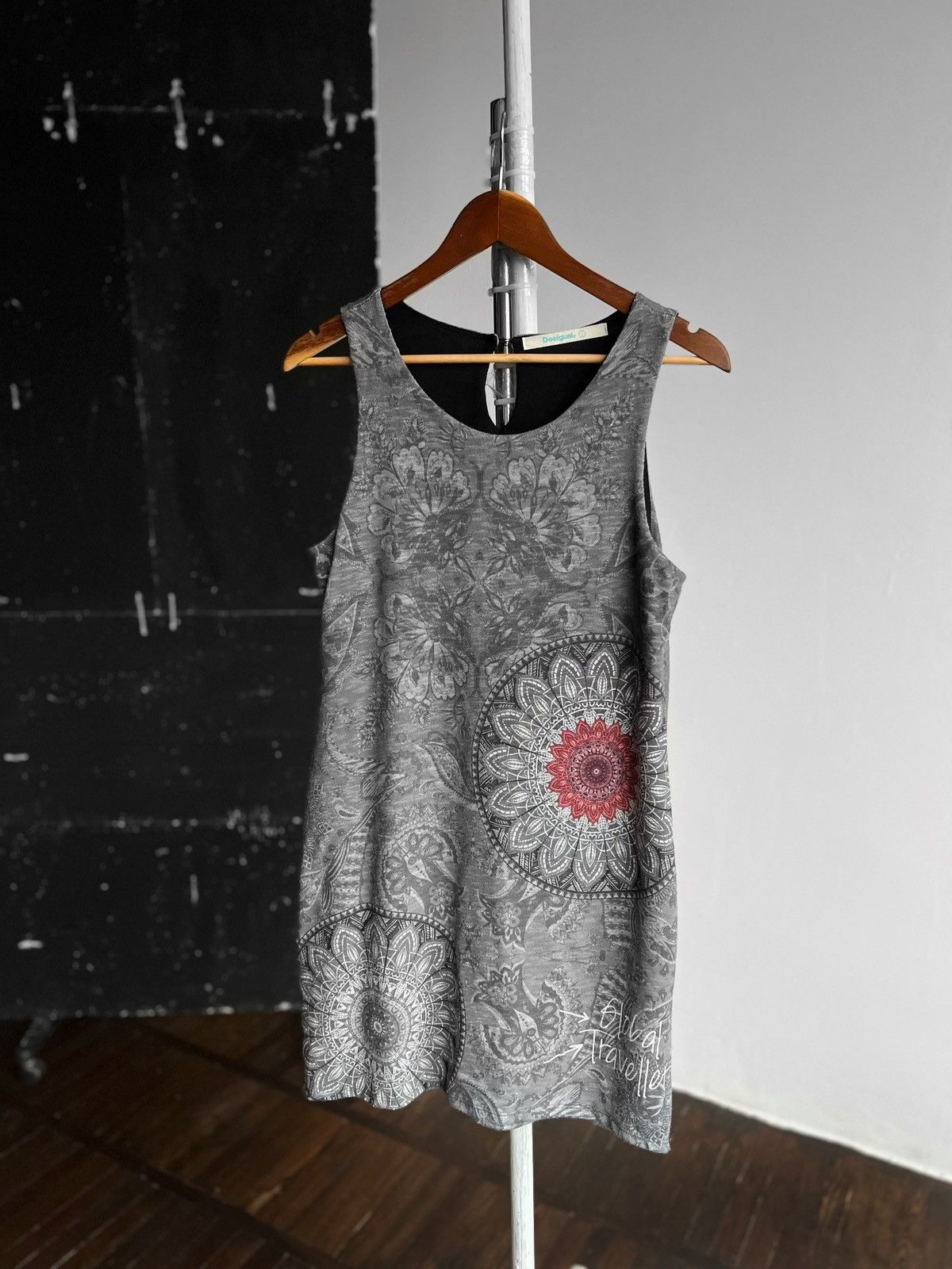 Designer × Desigual Desigual Traveller Printed Sleeveless Short Dress Geometric Size L / US 10 / IT 46 - 1 Thumbnail