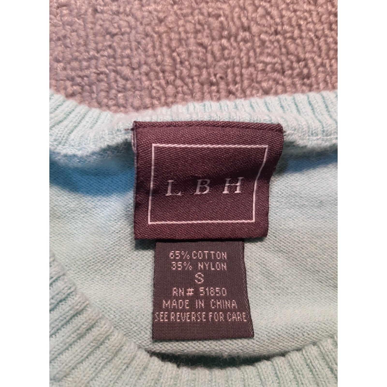 Vintage LBH Womens Sweater Small S Blue Giraffe Pattern Knit long sleeve Size S / US 4 / IT 40 - 4 Thumbnail