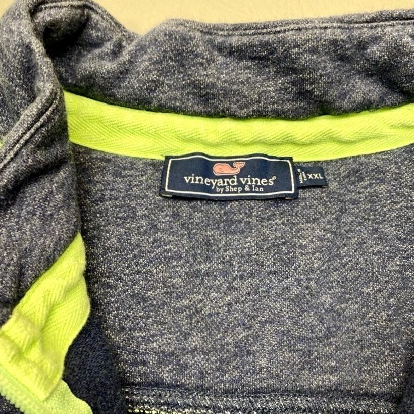 Vineyard Vines Vineyard Vines Pullover Sweatshirt Mens 2XL Blue Green Quarter Zip Sweater 8190 Size US XXL / EU 58 / 5 - 7 Thumbnail