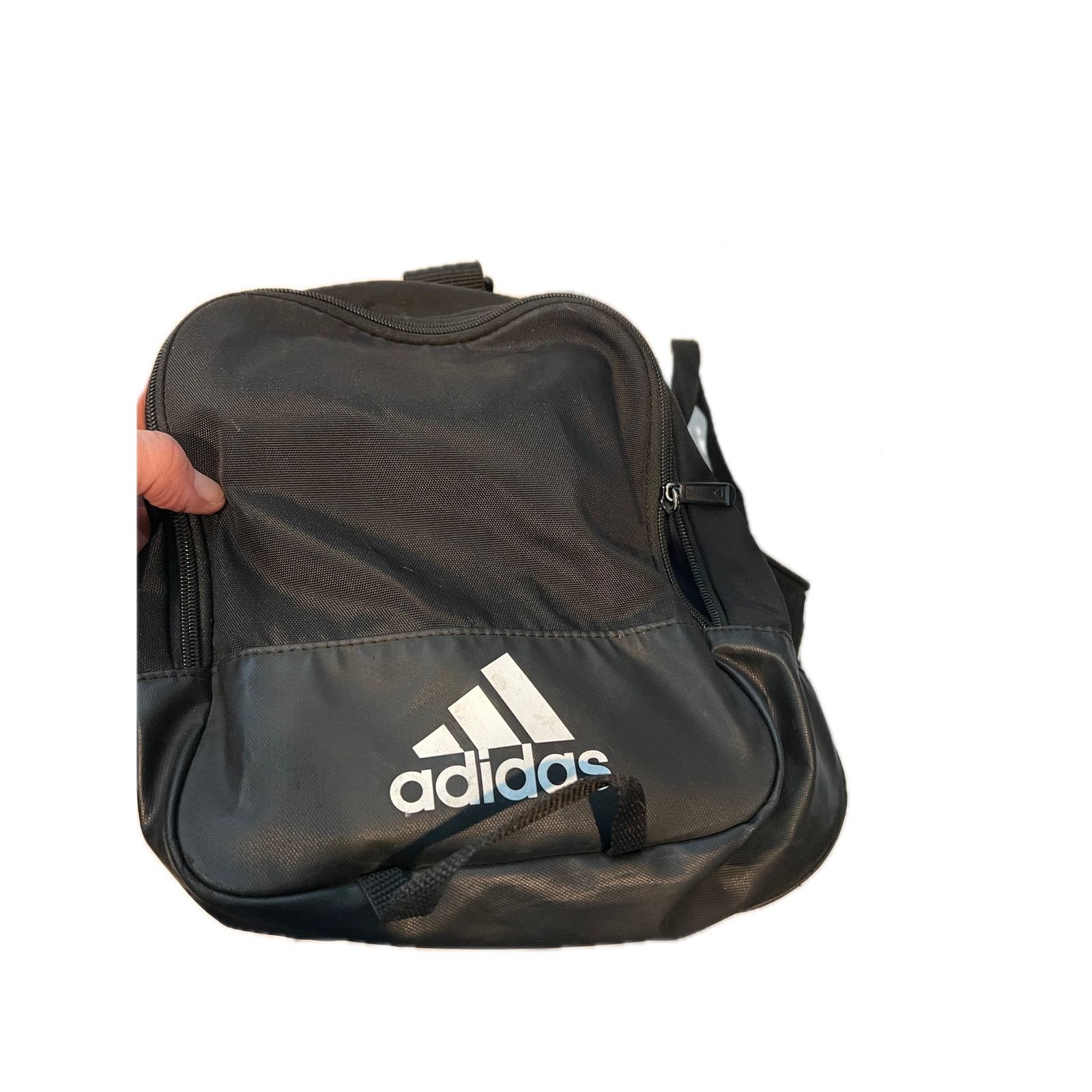 Adidas Adidas Defender Small Gray Black Gym Bag 18"x10"x12" Size ONE SIZE - 6 Thumbnail