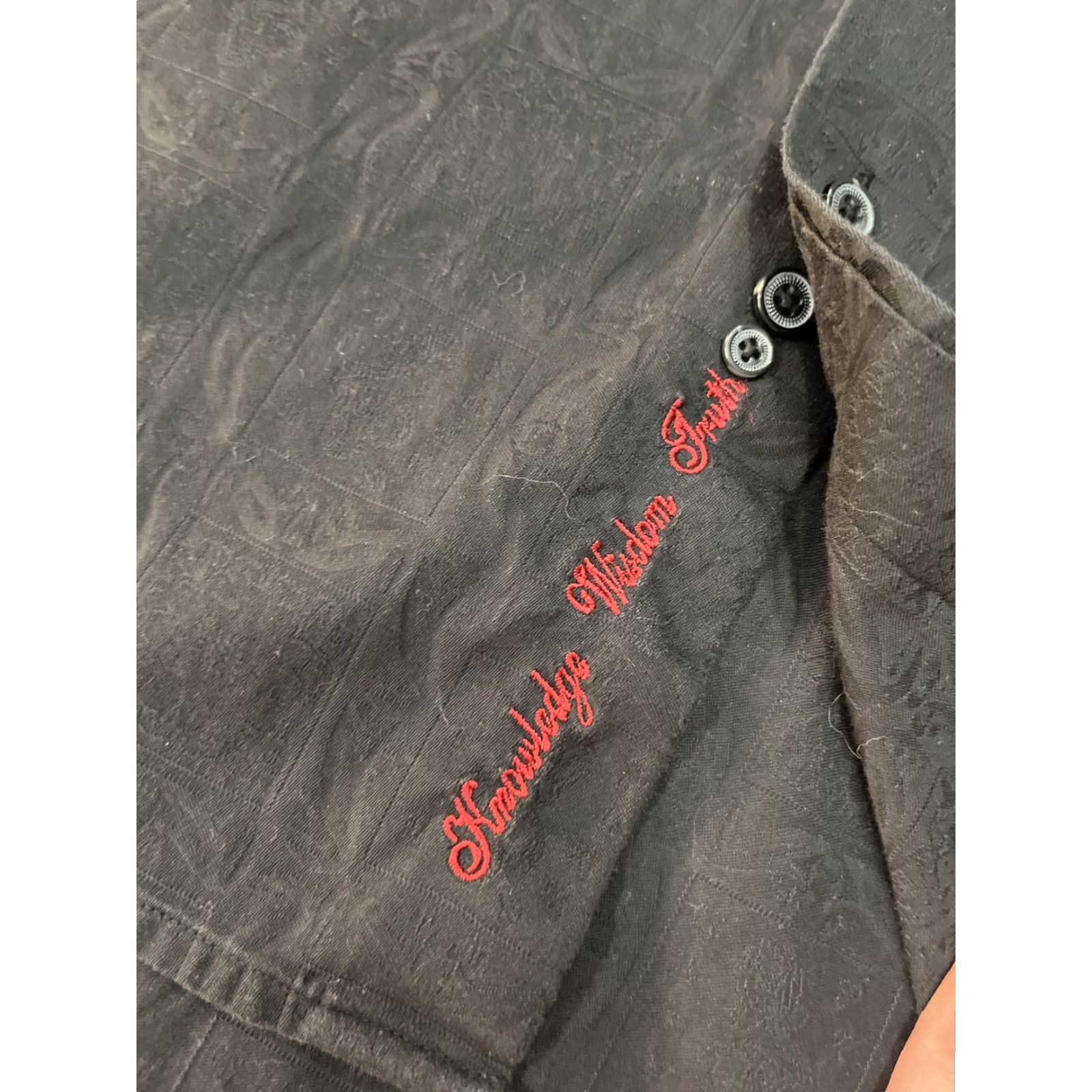 Robert Graham Robert Graham Shirt Mens XL Button-Down Paisley Black Texture Size US XL / EU 56 / 4 - 3 Thumbnail